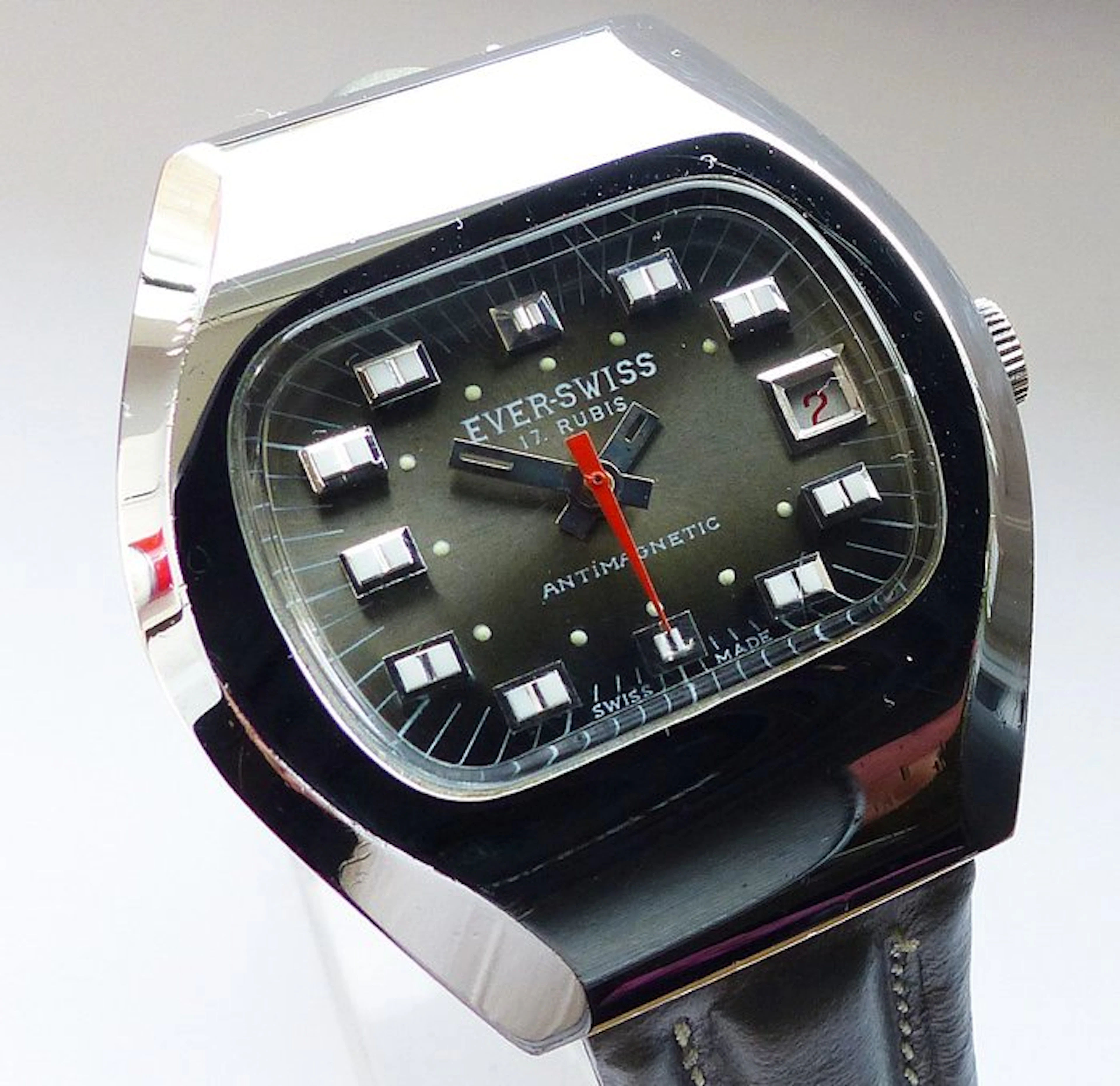 Ever-Swiss - Classic Space-Age Calendar 17Rubis - No...