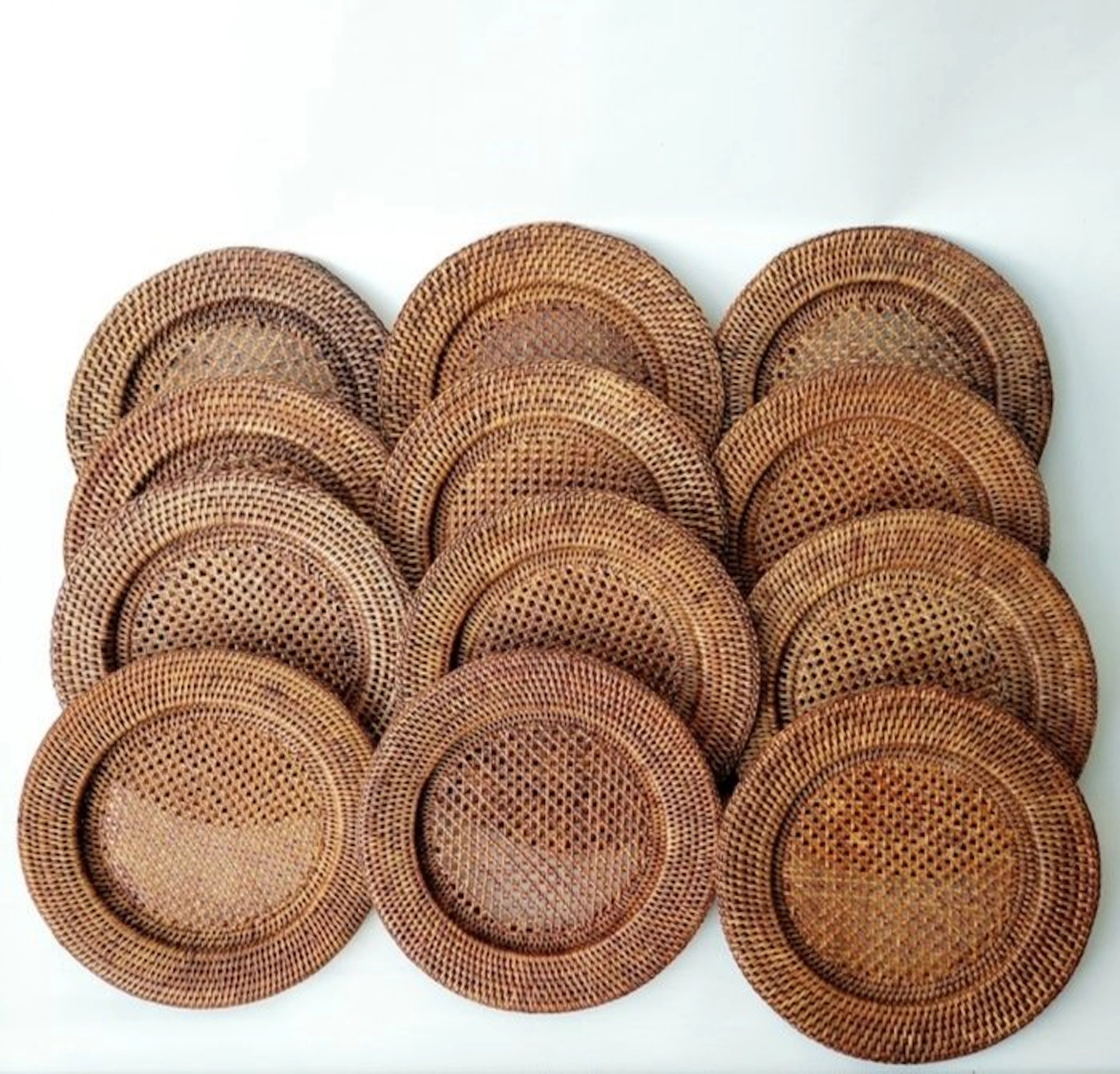 Flamant - Plate (12) - Togo - Rattan - Underplates