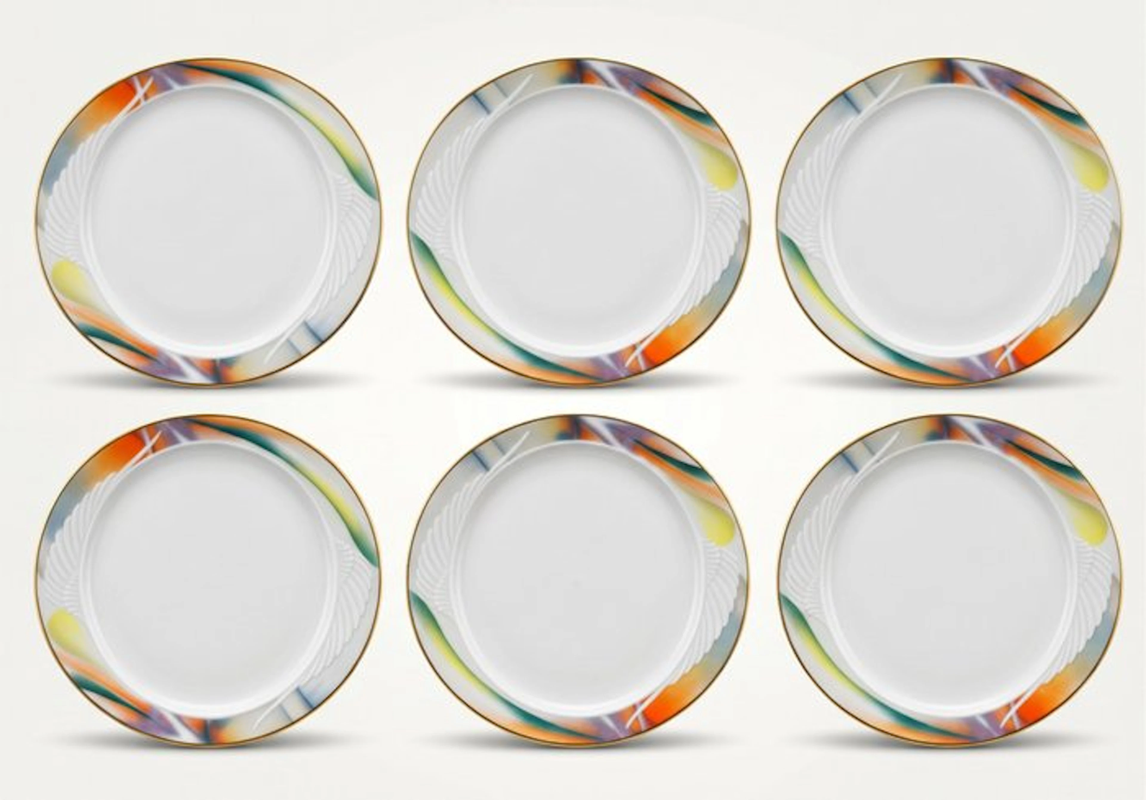Rosenthal - paul wunderlich - Breakfast plate (6) - Porcelain - Breakfast