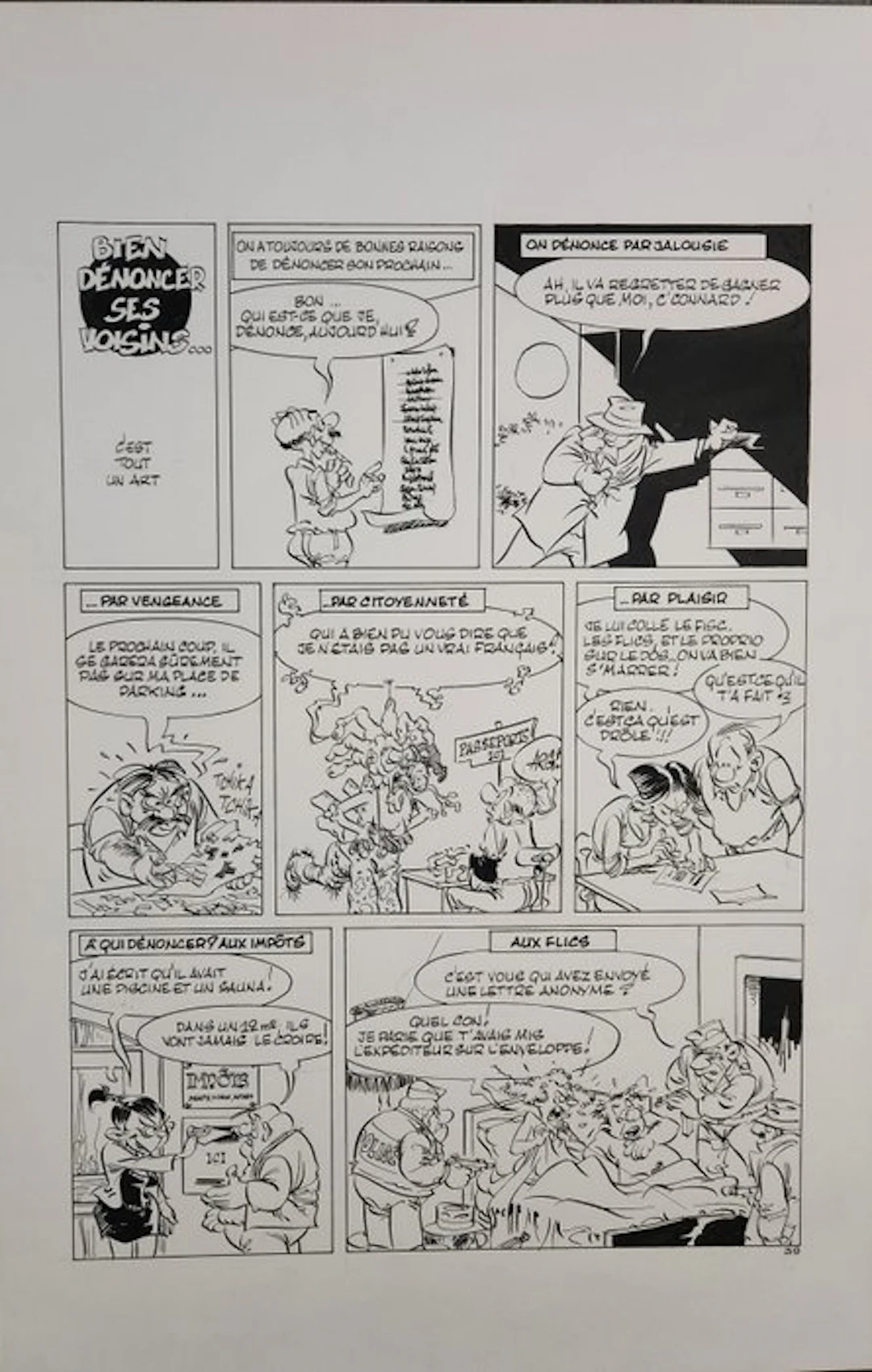 Christian Godard - 1 Original page - Le Guide des voisins - 2005