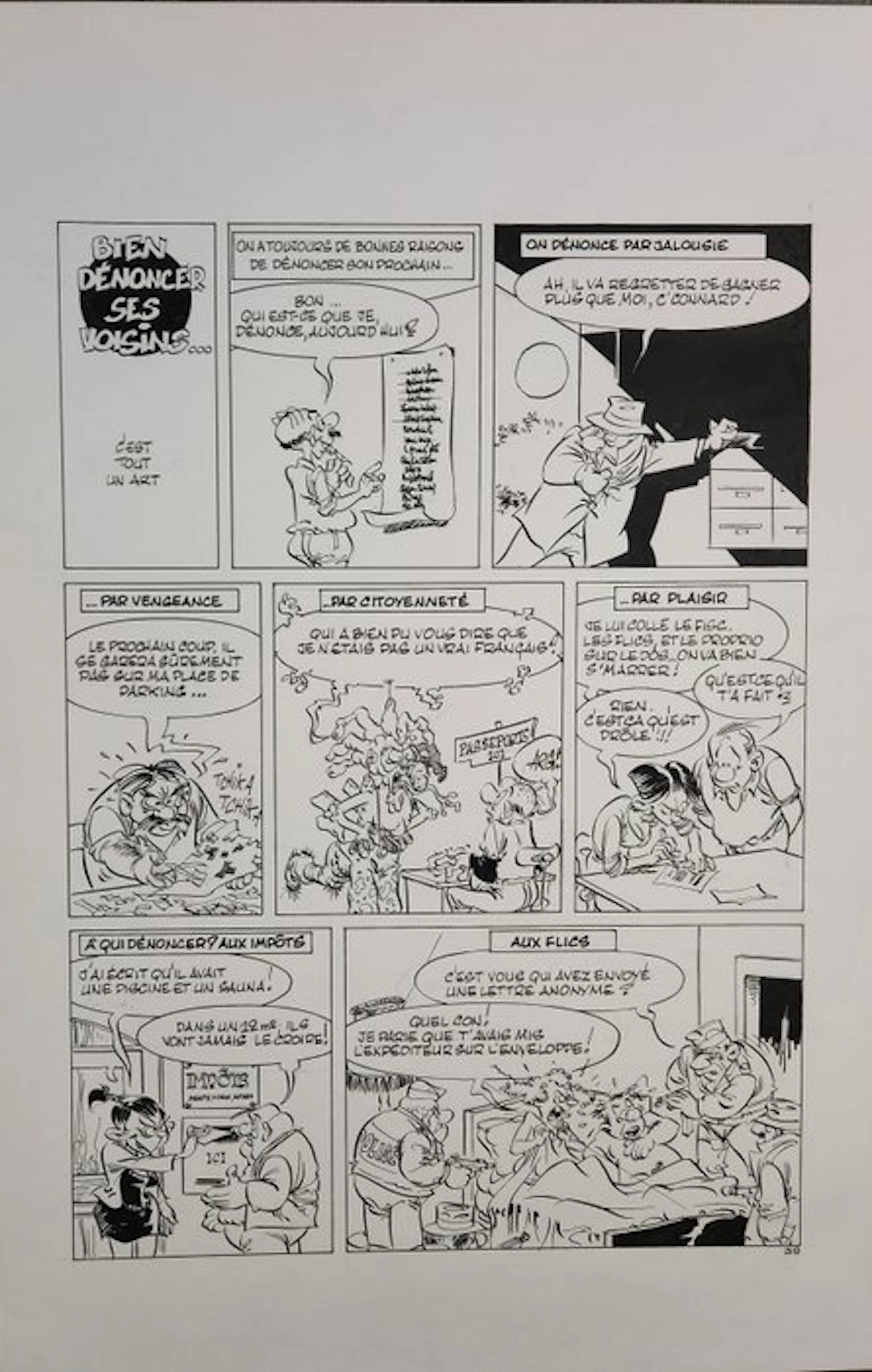 Christian Godard - 1 Original page - Le Guide des voisins - 2005