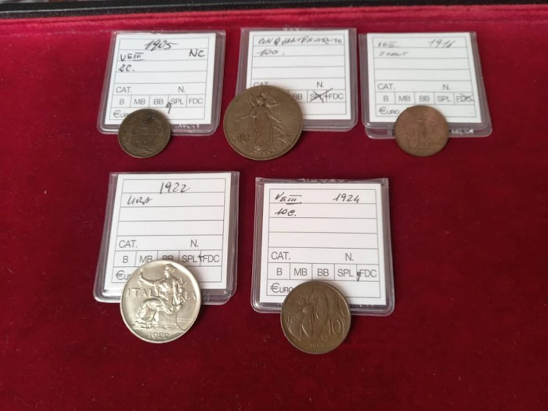 Italy. Lotto 5 monete Regno 1905-1924 (No reserve price)