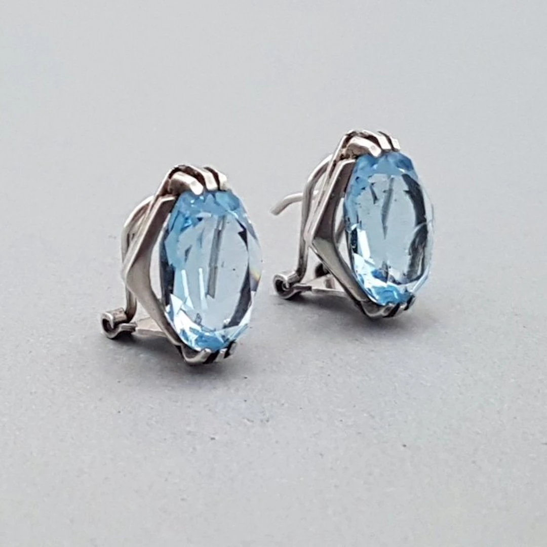 Silver, Art Deco - Earrings