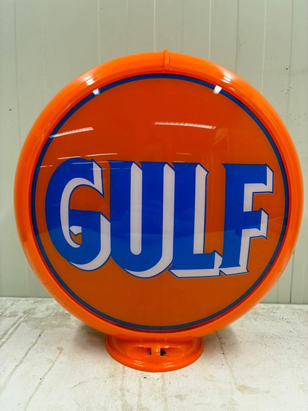 Petrol pump - Gulf - Gulf – Glazen Benzinepomp Globe – Automobilia - After 2000