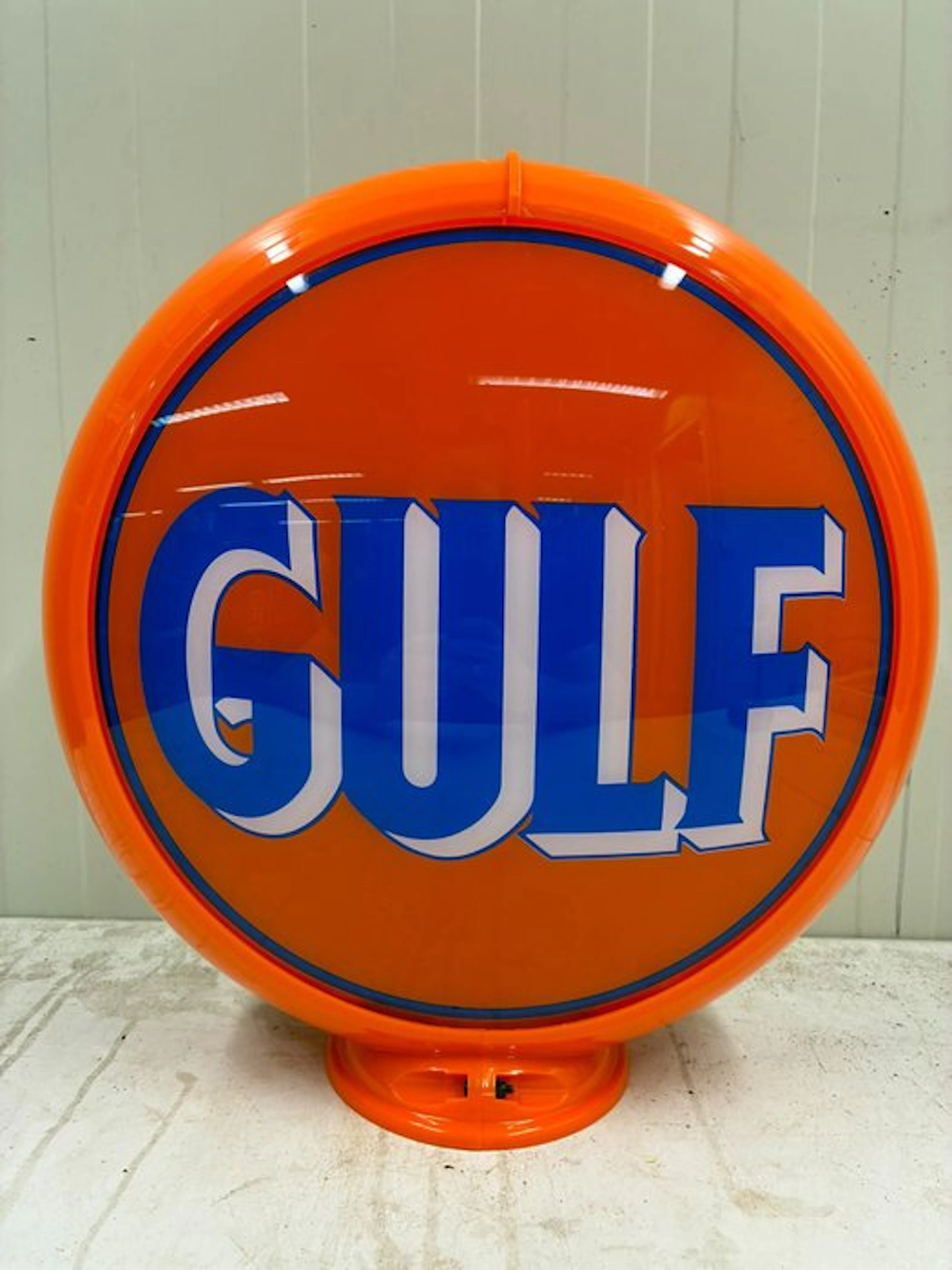 Petrol pump - Gulf - Gulf – Glazen Benzinepomp Globe – Automobilia - After 2000