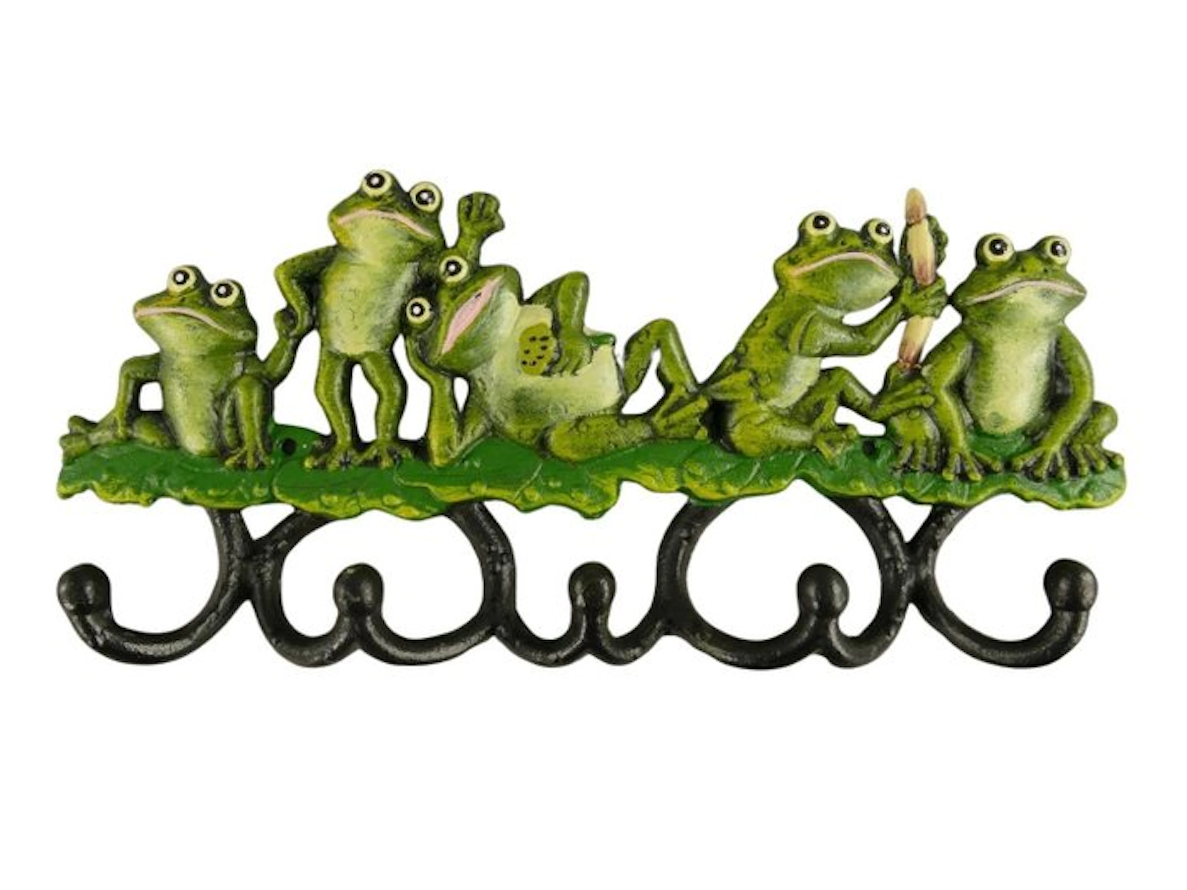 Coat rack - Iron - 5 jolly frogs