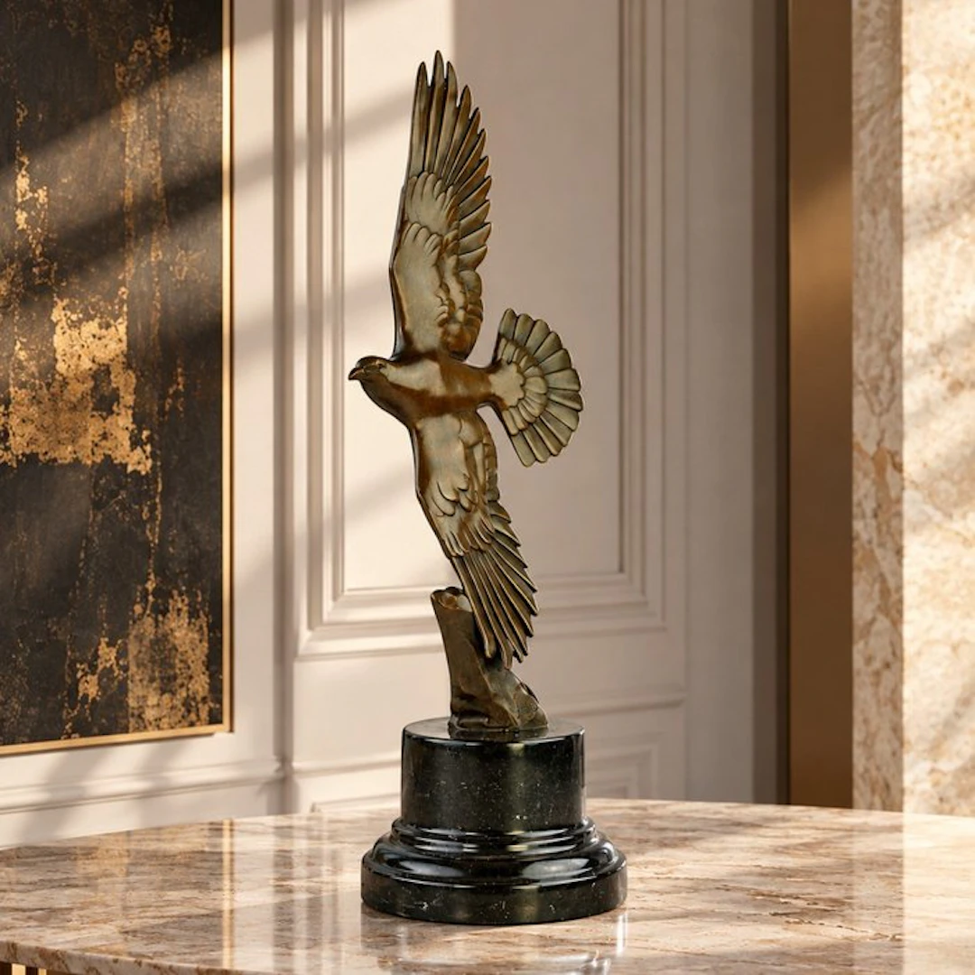 Milo (1910-1978) - Sculpture, Flying Pigeon - 39 cm - Bronze, Marble