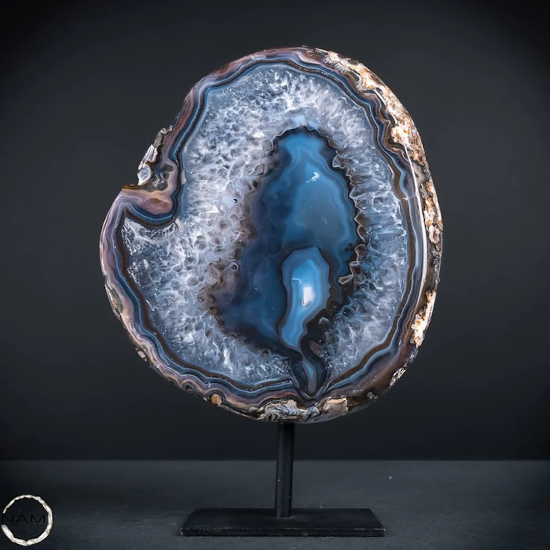 Exclusive agate slice from Brazil – Agate disc with a...