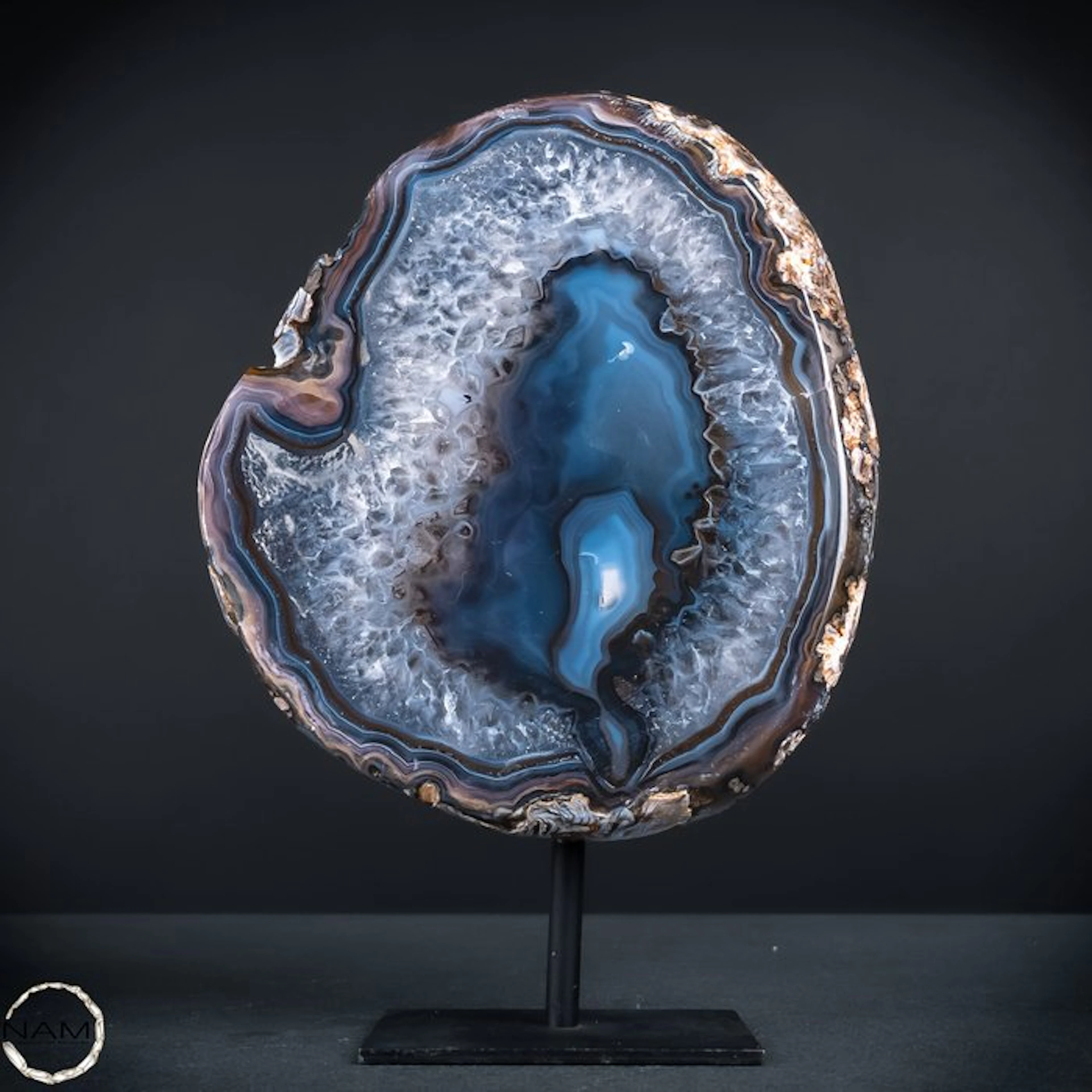 Exclusive agate slice from Brazil – Agate disc with a...
