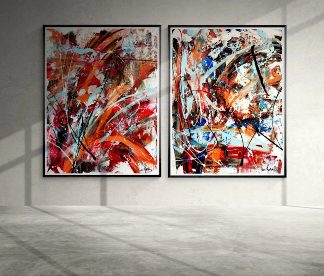 Luc Mora - Beneath the Surface of Colours - XXL - Dyptich