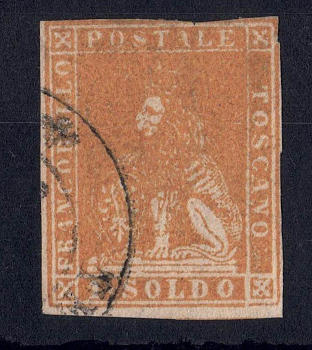 Italian Ancient States - Tuscany - 1857/59 – 1 Soldo Ochre Sassone No