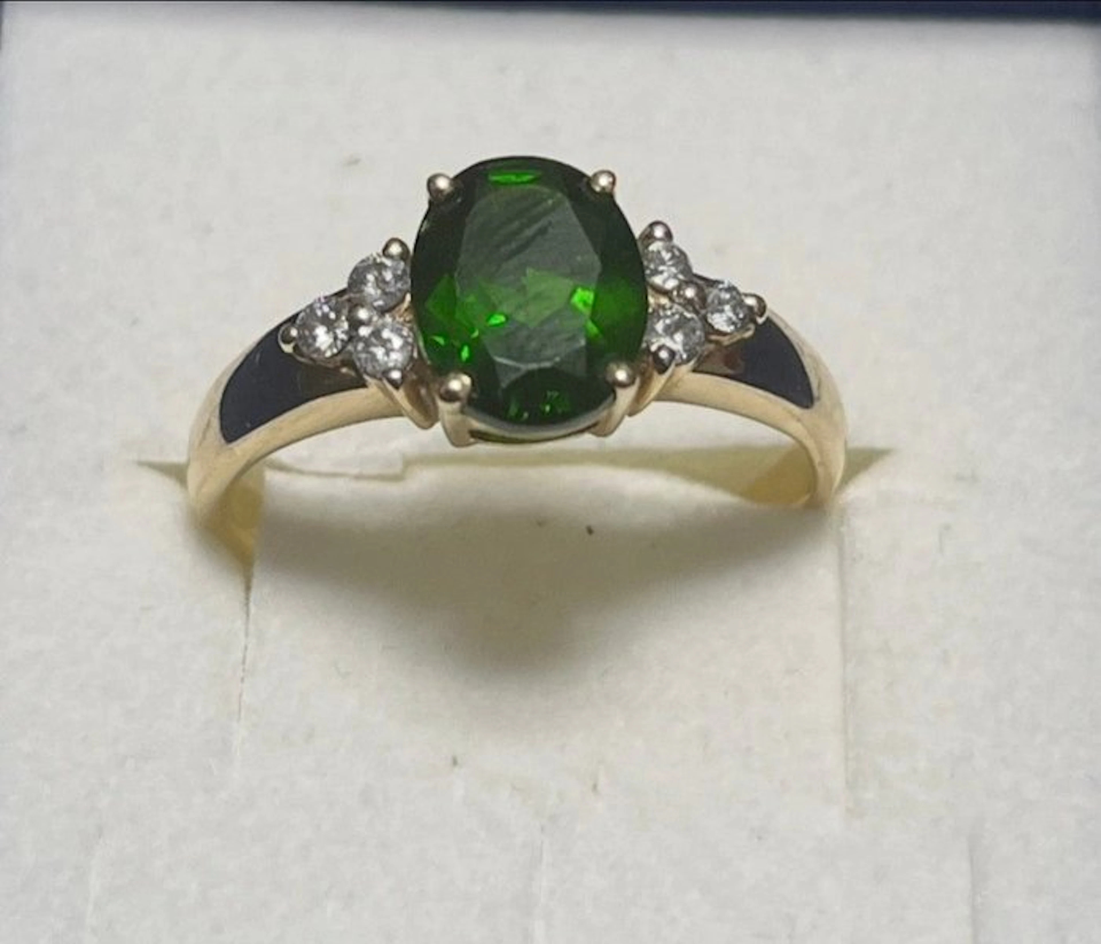 No reserve price - Ring - 14 kt. Yellow gold Natural gemstone - Diamond
