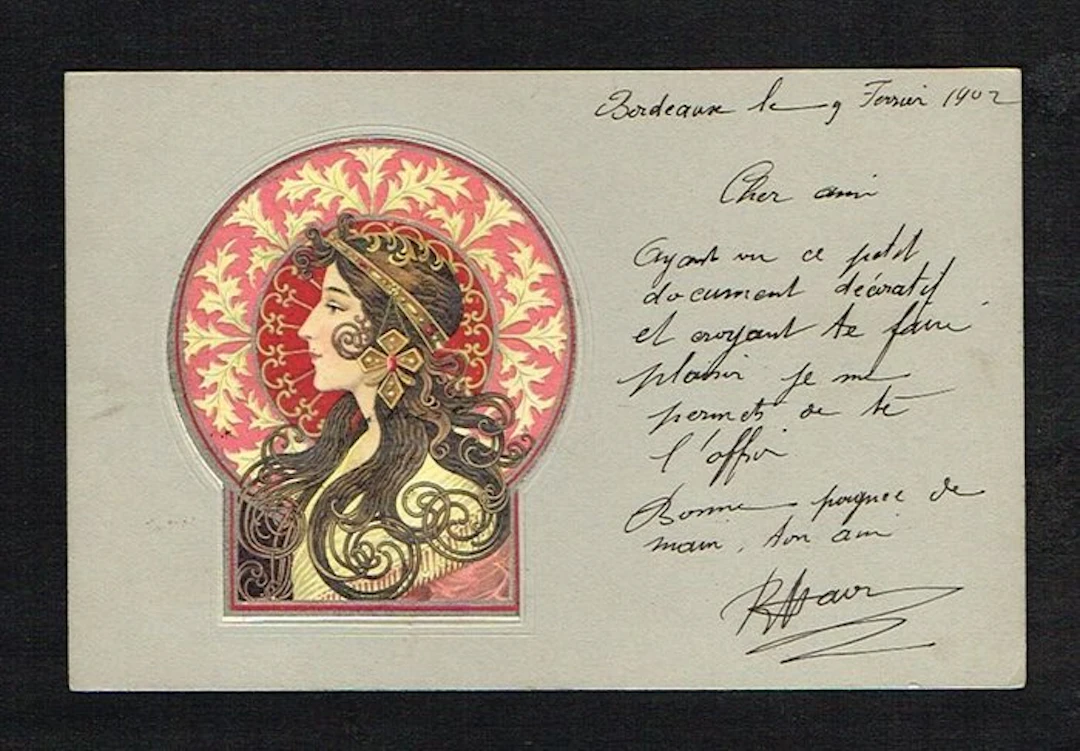 Mucha - Illustrator - Art Nouveau - Postcard circulated...
