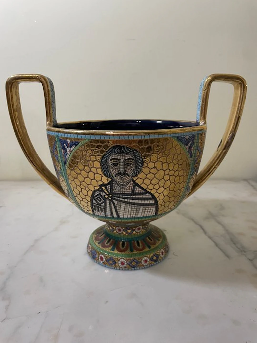 Deruta - 1950-1960 - Mosaico Bizantino - SENZA RISERVA - Vase - Ceramic