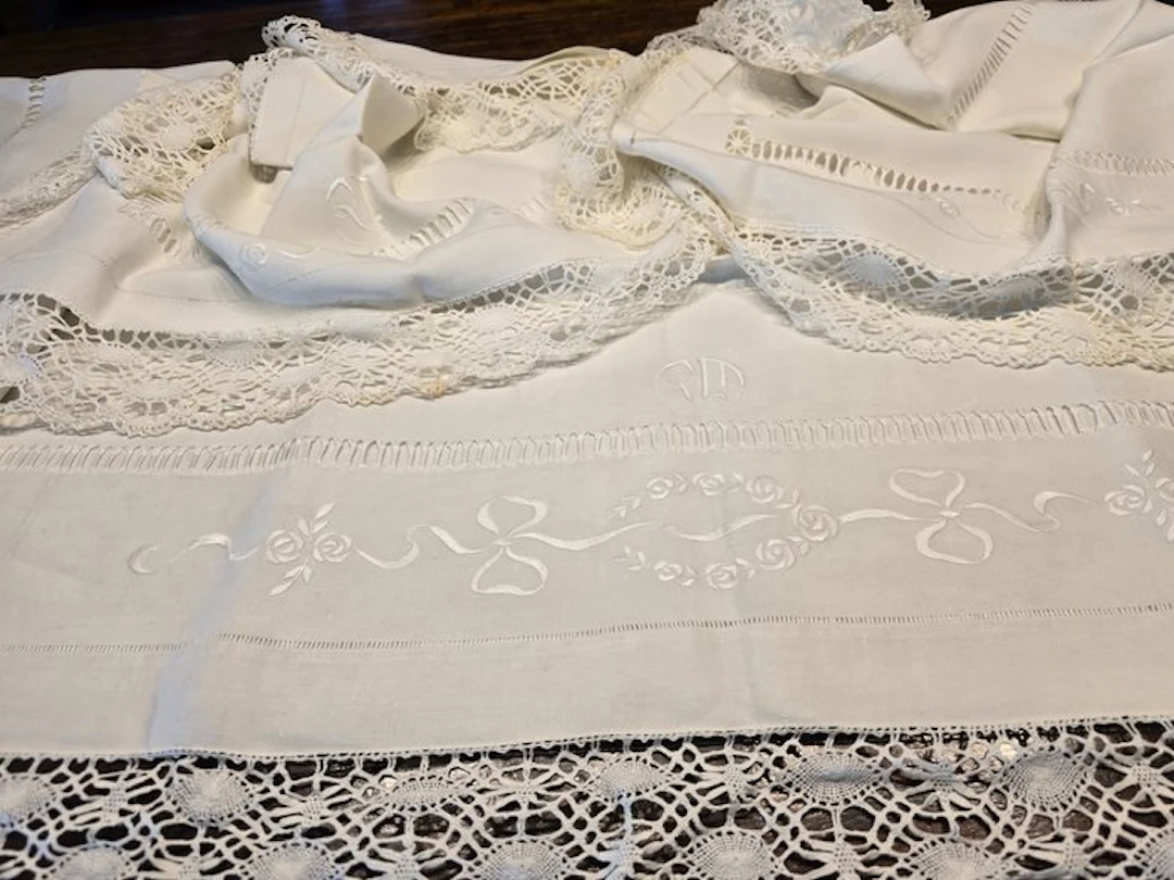 Bed sheet (3) - 270 cm - 230 cm - Ancient trousseaus