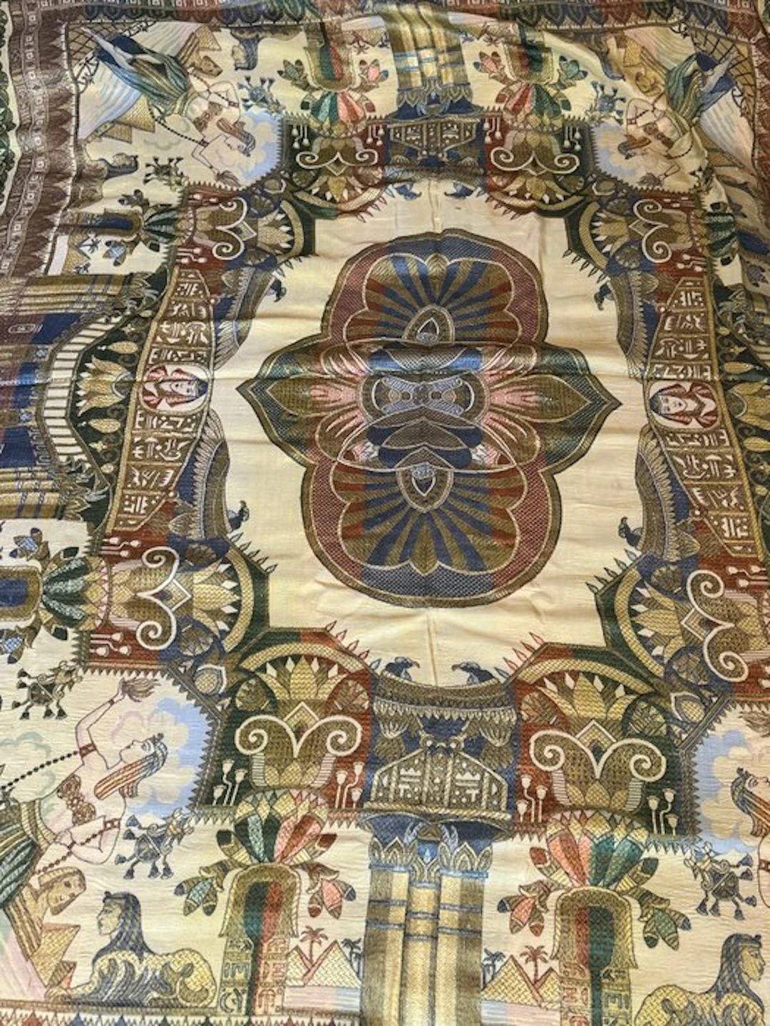 Maxi tapestry bedspread in 100% silk - vintage - Egypt...