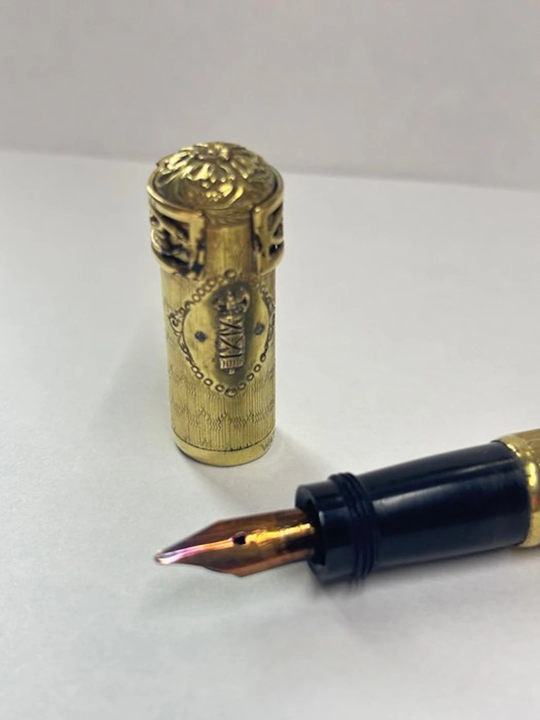Waterman - 42 Safety con rivestimento laminato oro - Fountain pen