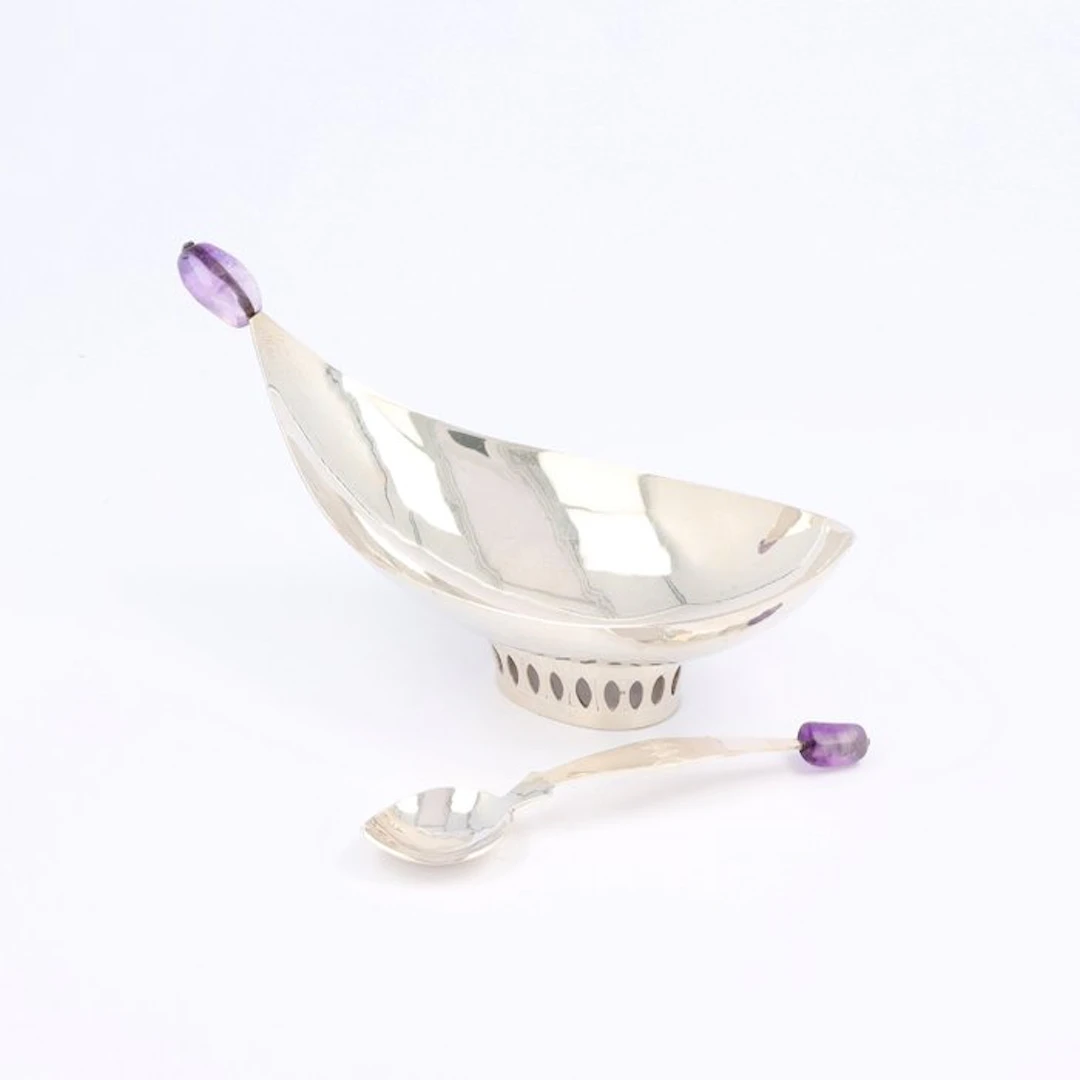 C. L. Åström - Design suikerbak & suikerlepel - Sugar bowl (2) - .830 silver