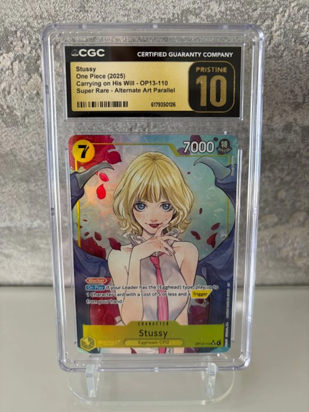 Bandai - 1 Graded card - One Piece - Stussy OP13-110 Alternate art