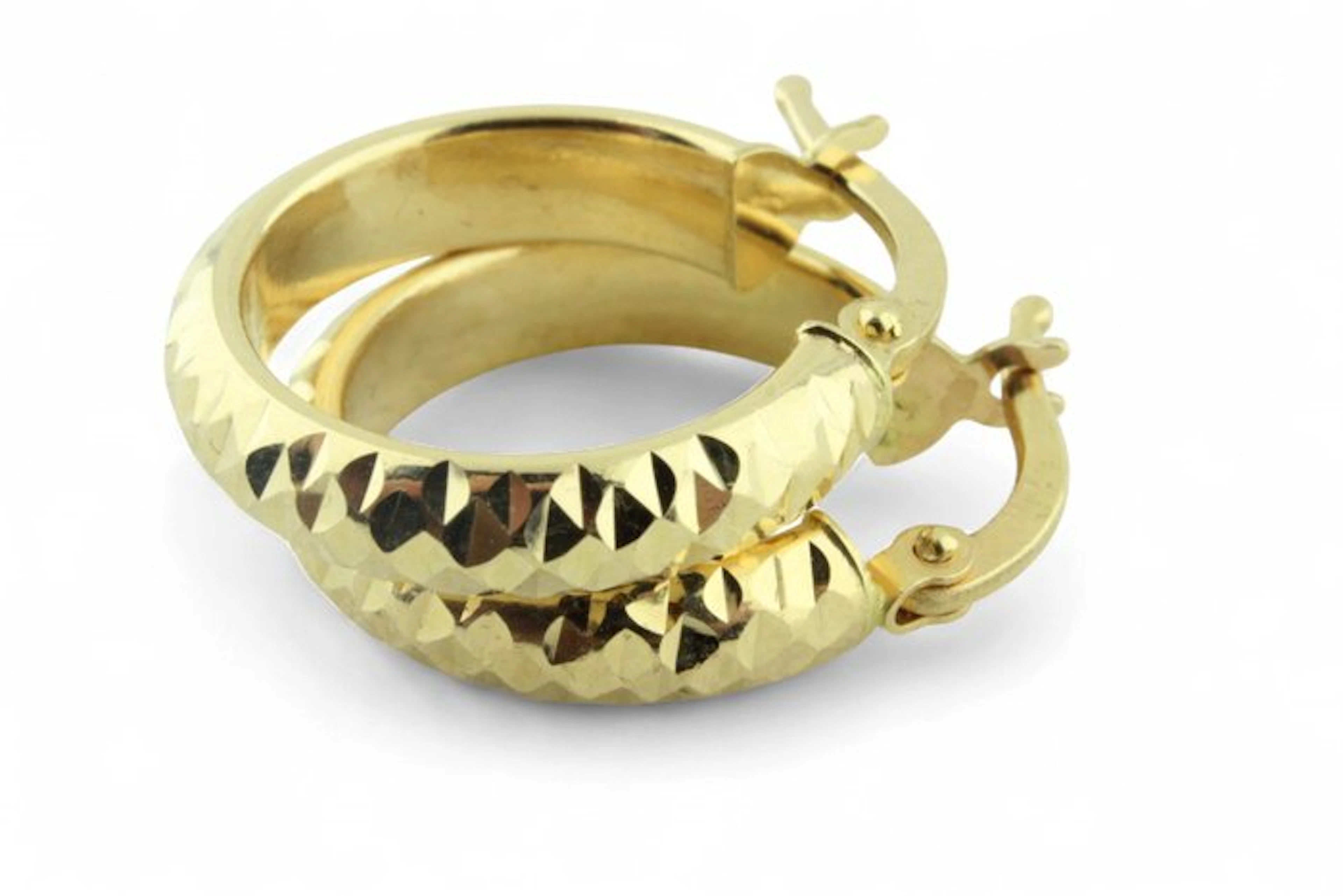 Hoop earrings - 18 kt. Yellow gold