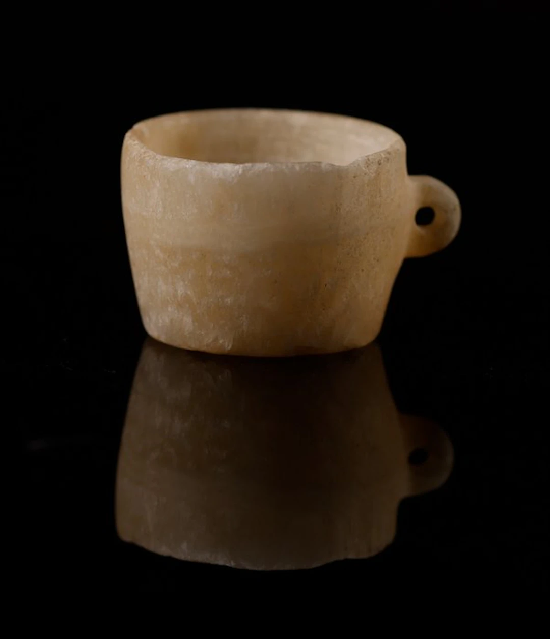 Ancient Egypt Calcite vessel - Tinite Period, with report - 3 cm