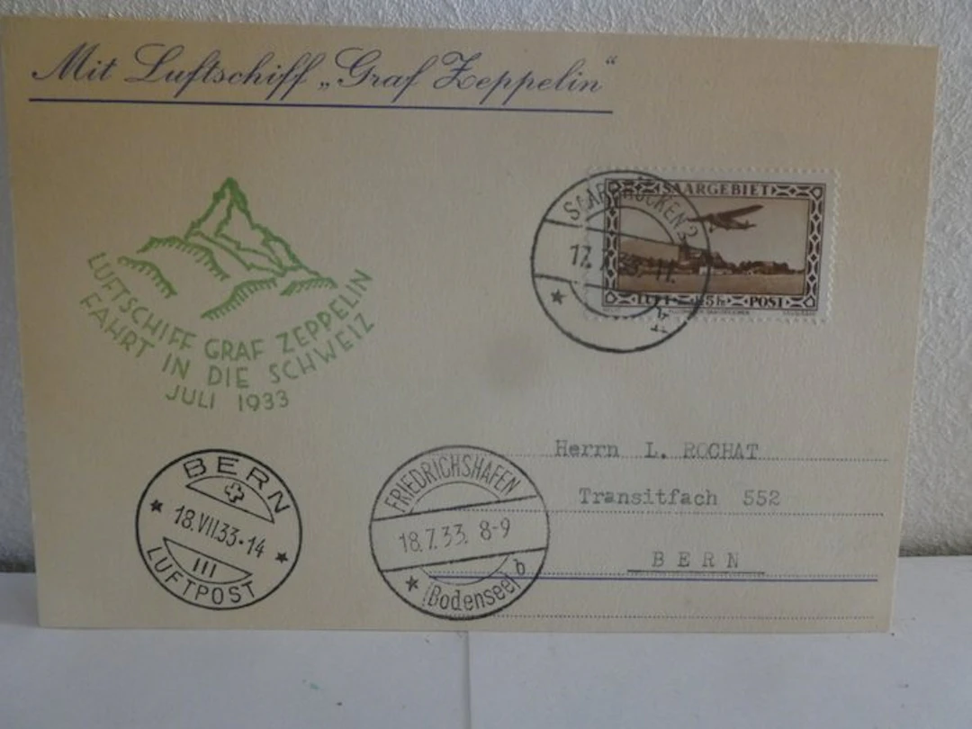 Germany - Aerostats (Zeppelin) - Stamp Saarbruecken