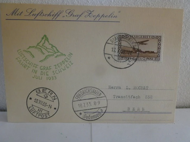 Germany - Aerostats (Zeppelin) - Stamp Saarbruecken