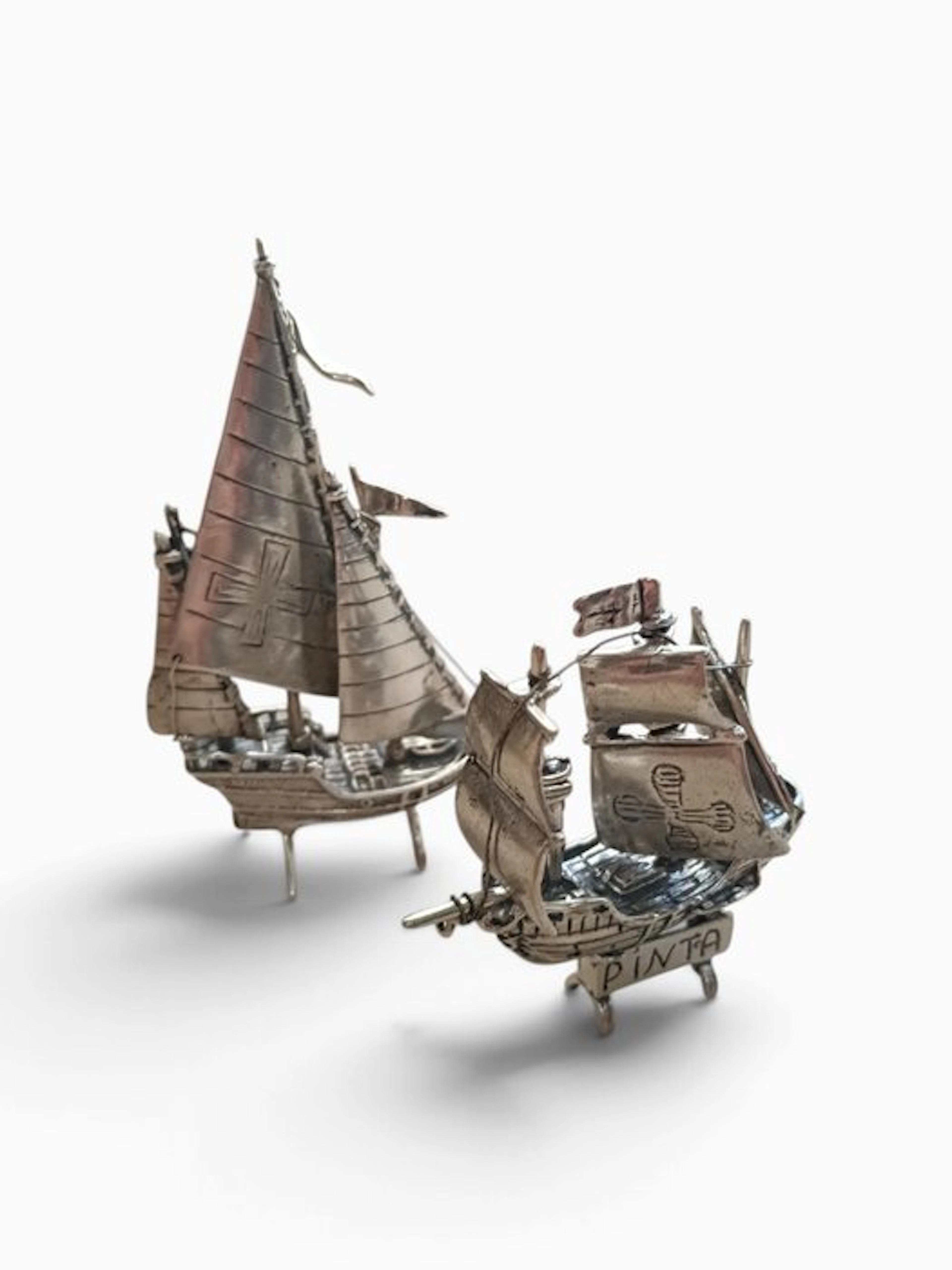 Sculpture, Caravelle - 8 cm - .800 silver