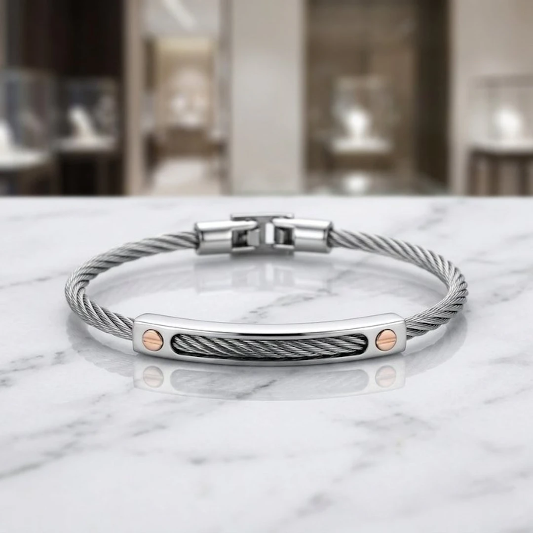 18 kt. - Steel, Rose gold - Bracelet - Italian Manufacturing