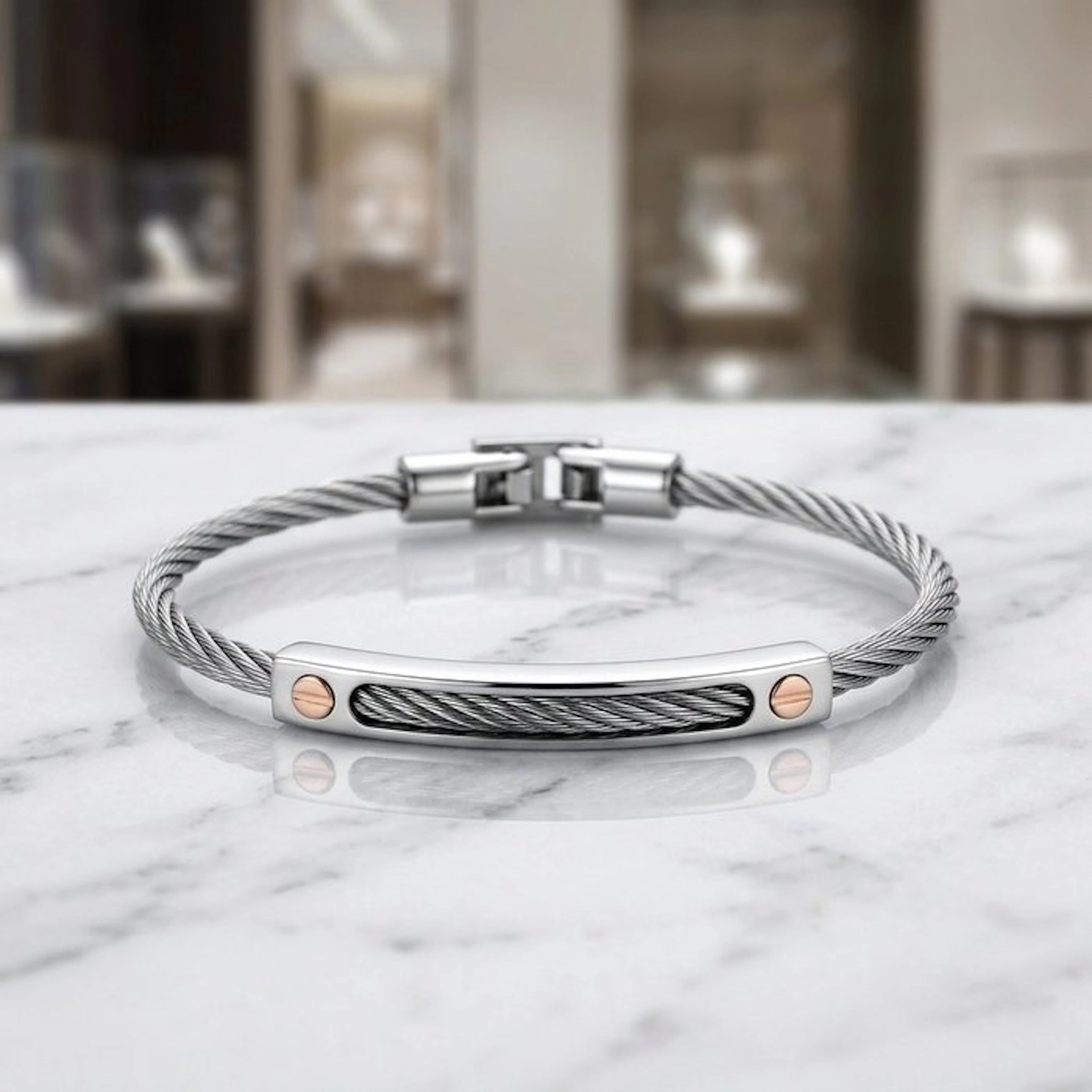 18 kt. - Steel, Rose gold - Bracelet - Italian Manufacturing