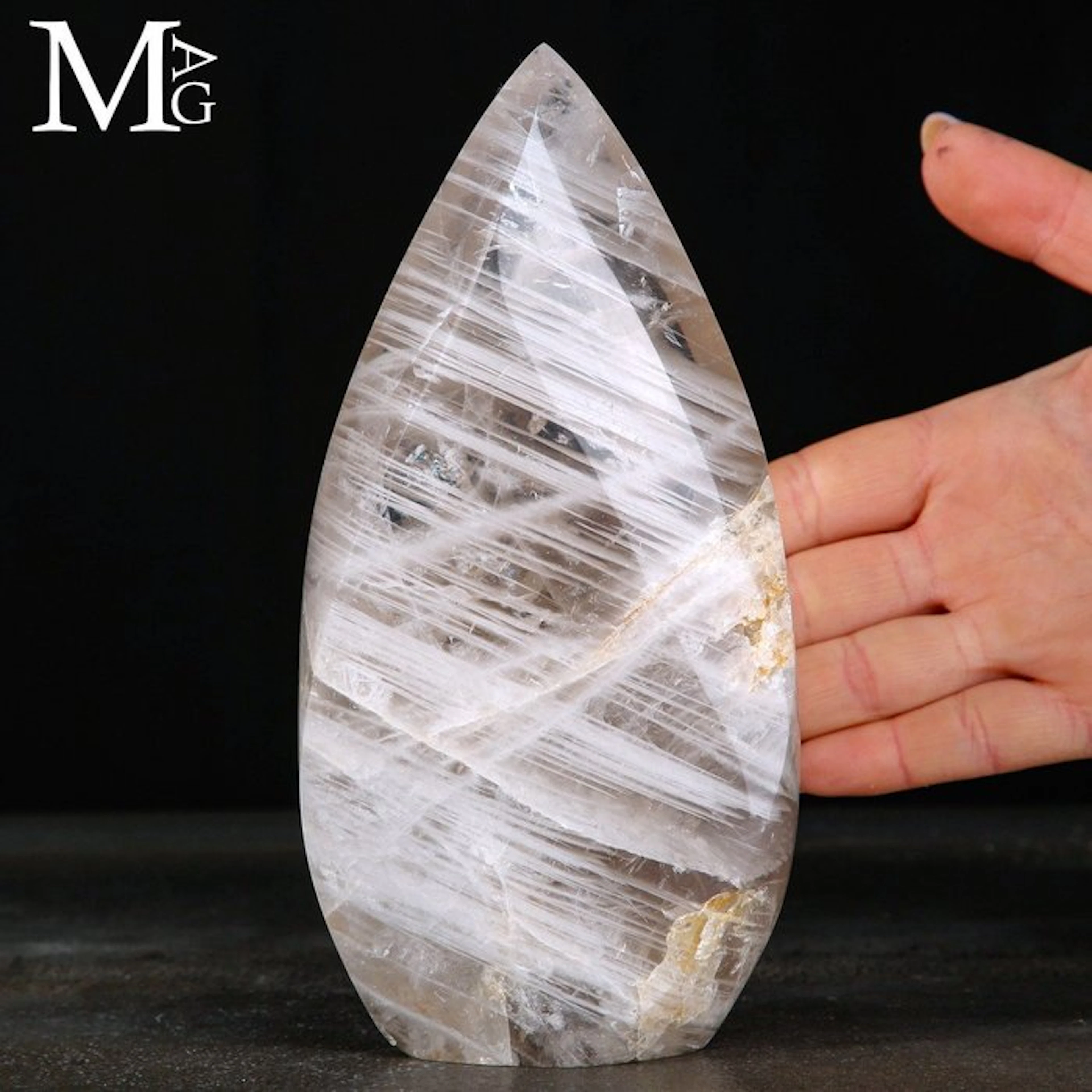 Striped Natural Quartz Flame Striped Natural Quartz Flame...