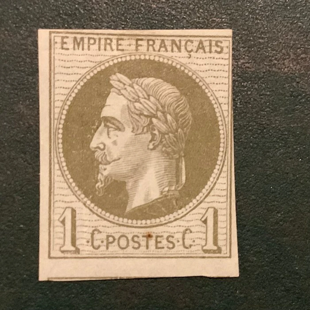 France 1870 - 1 cent Napoleon Lauree ongetand - Rotschild - MH - Yvert 25c