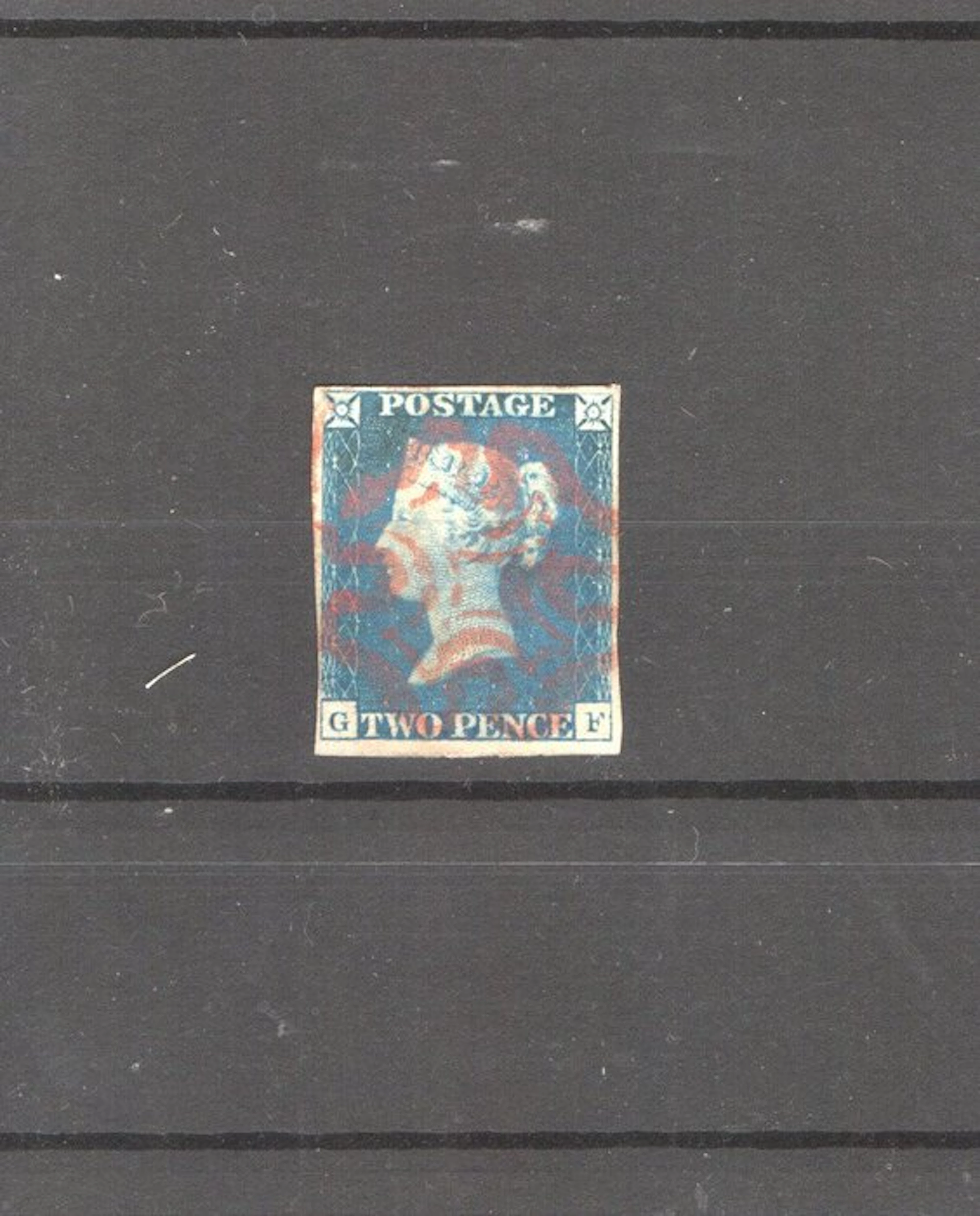 Great Britain 1840 - Great Britain, the 2d blue stamp, 1840 used