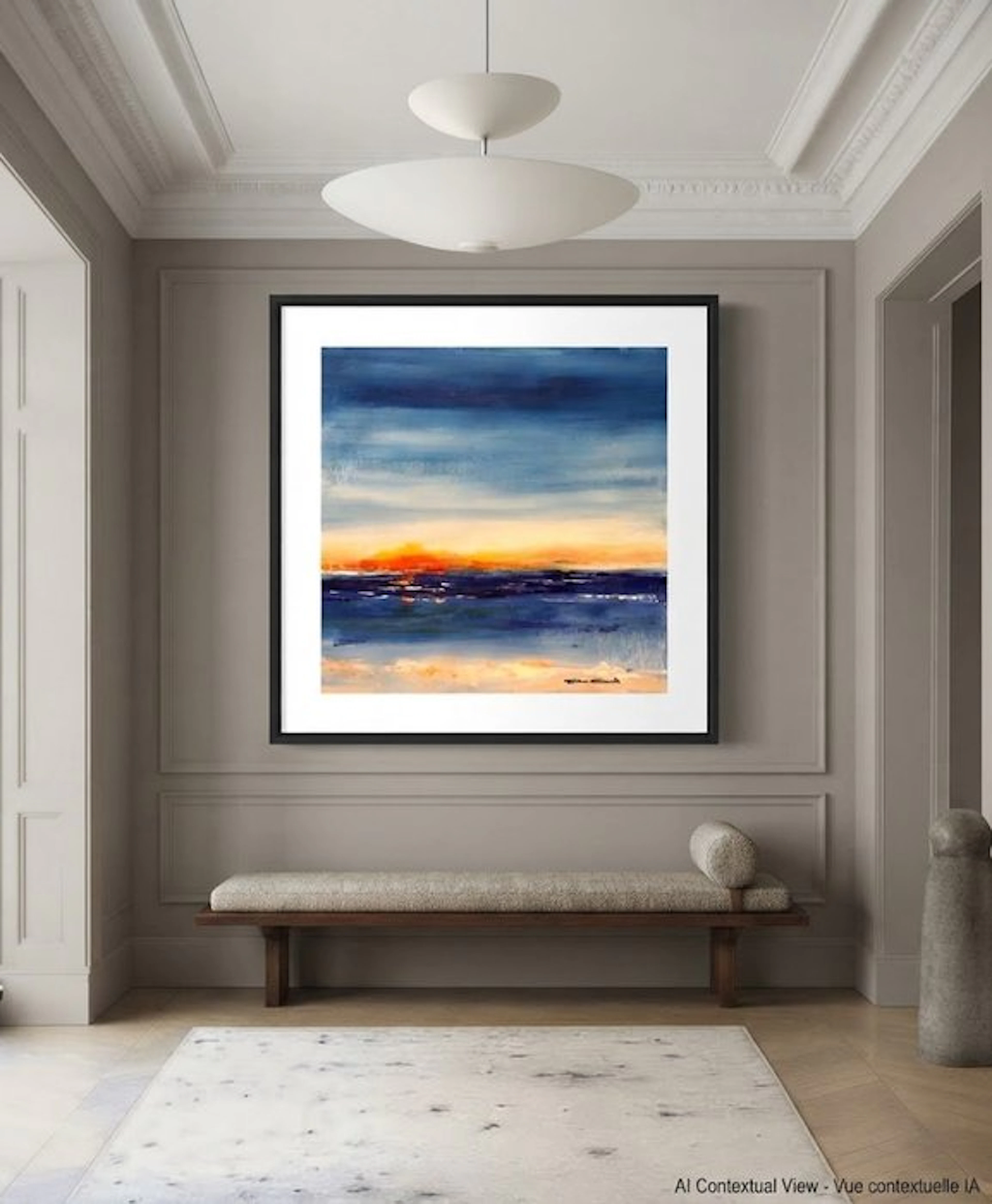 Dam Domido - Soleil couchant - 80 x 80 cm