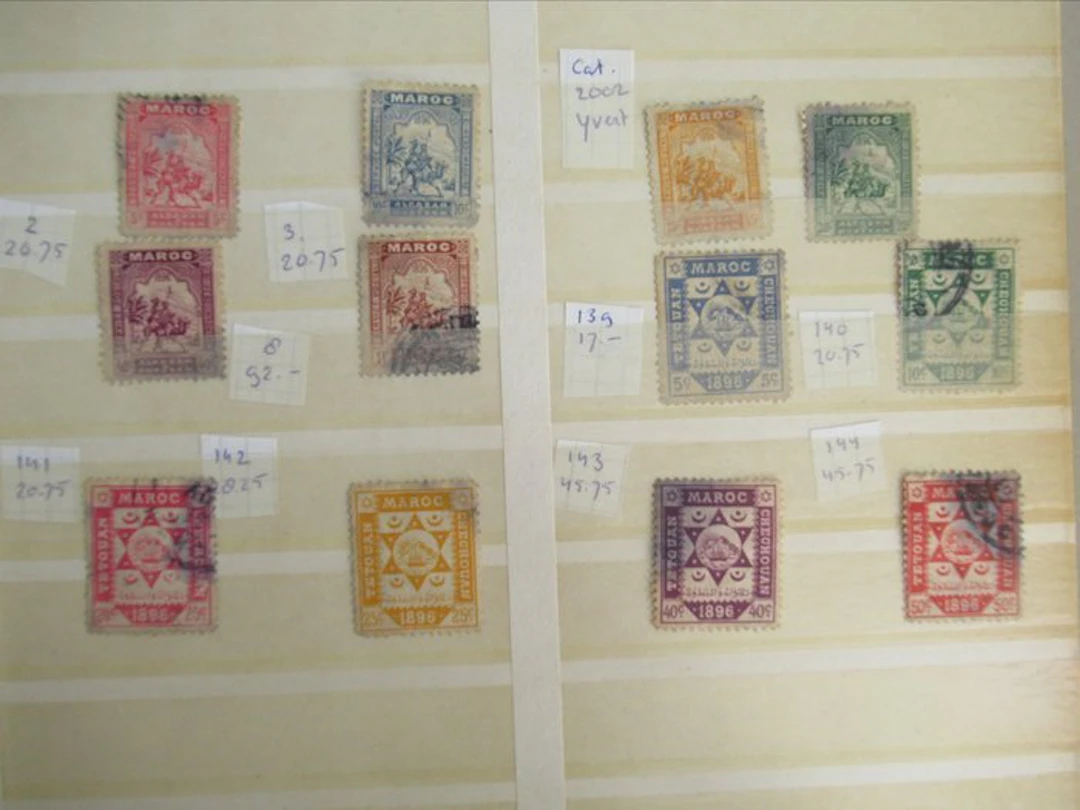 French Colonies - Morocco, Tunisia and Algeria in stock book and bags