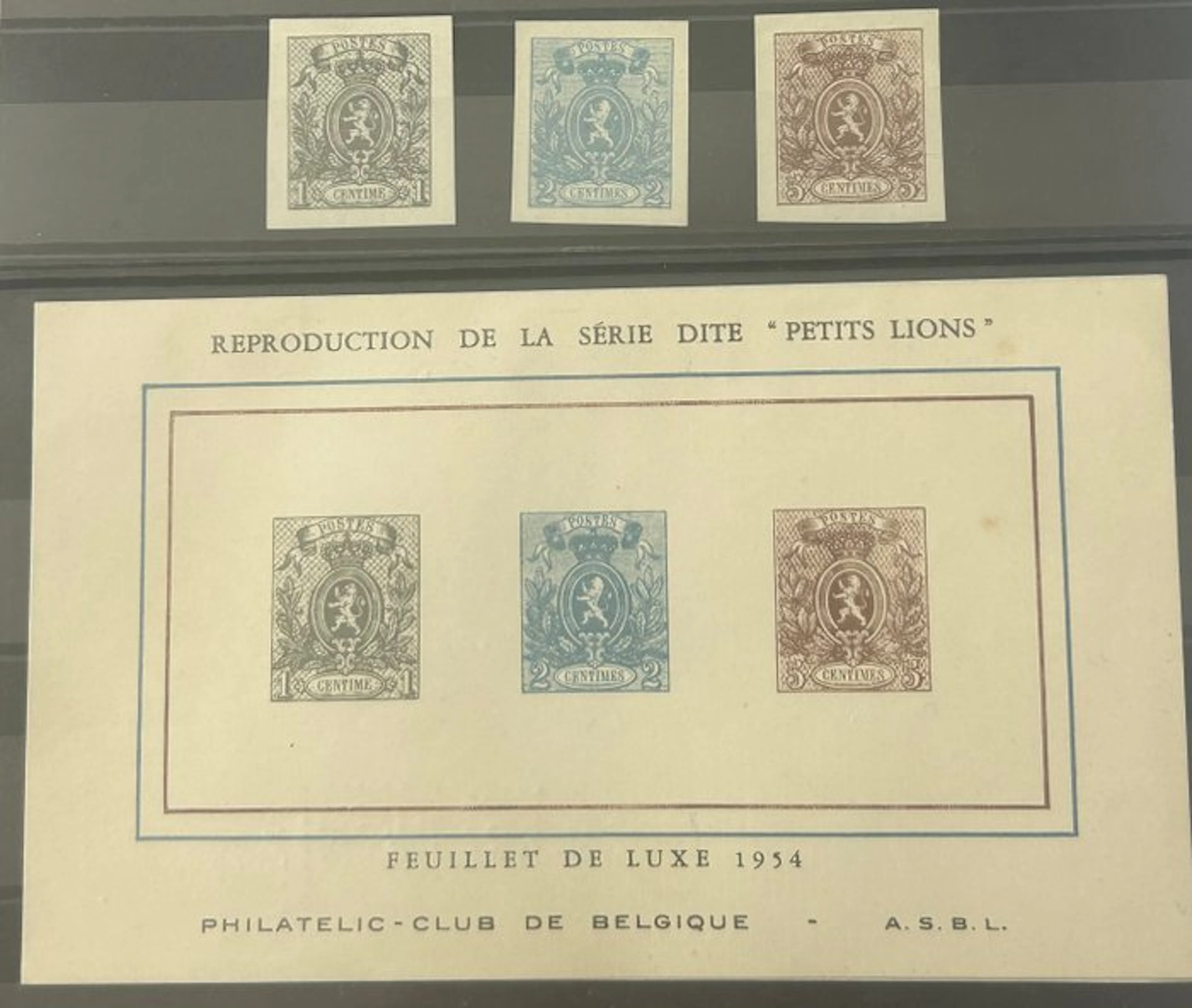 Belgium 1955 - Philatelic Club of Belgium - 'Feuillet de...