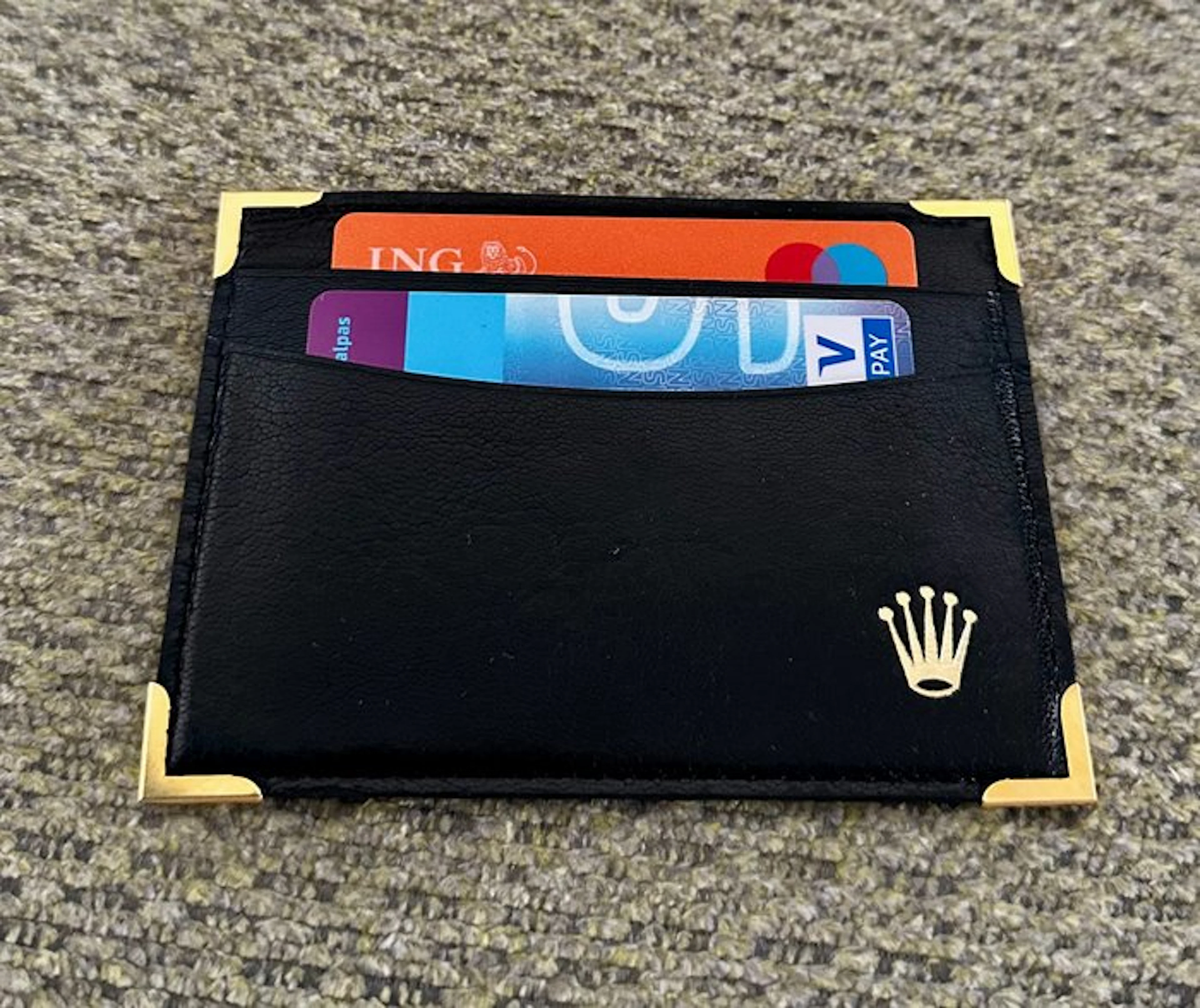 Rolex - Black - credit card Holder - “straight corners” - 101.20.34
