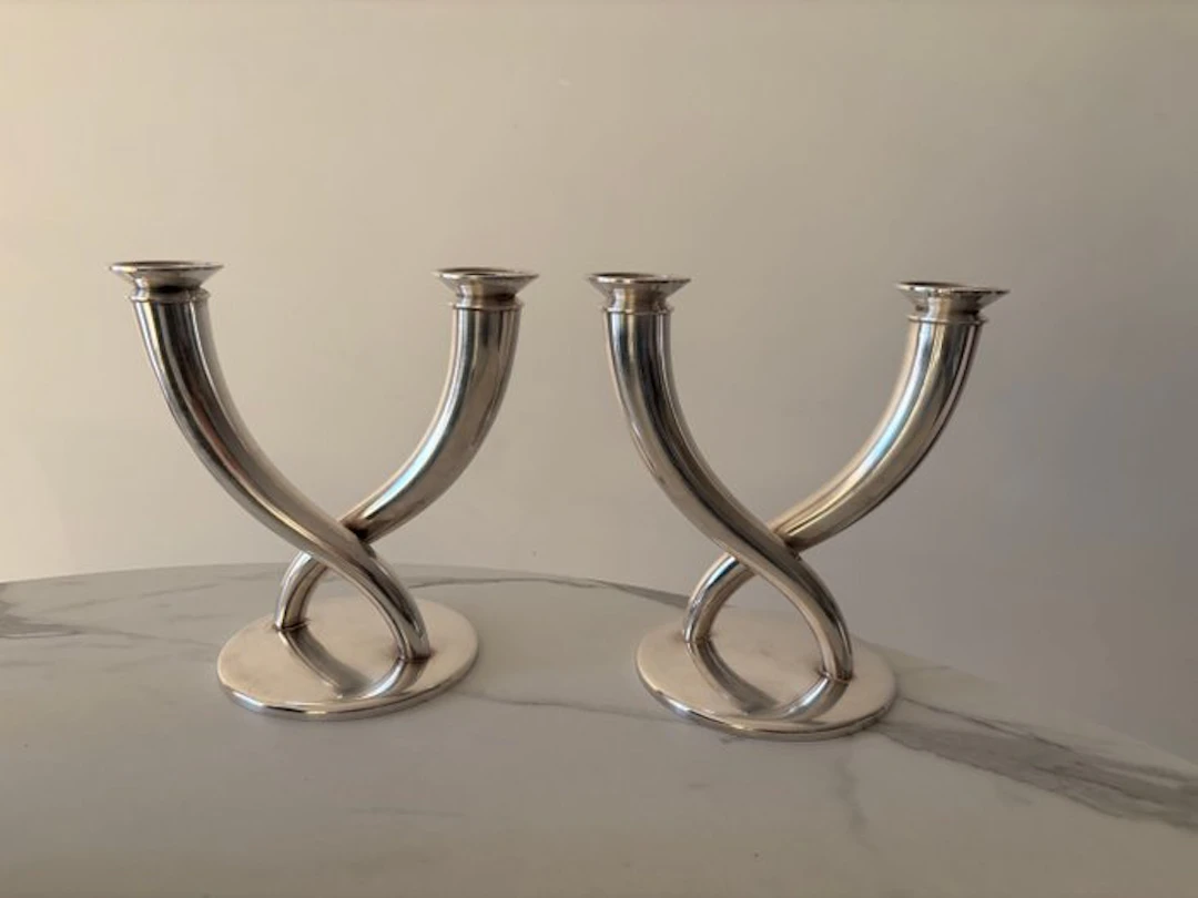 Christofle - Gio Ponti - Candleholder (2) - silver metal