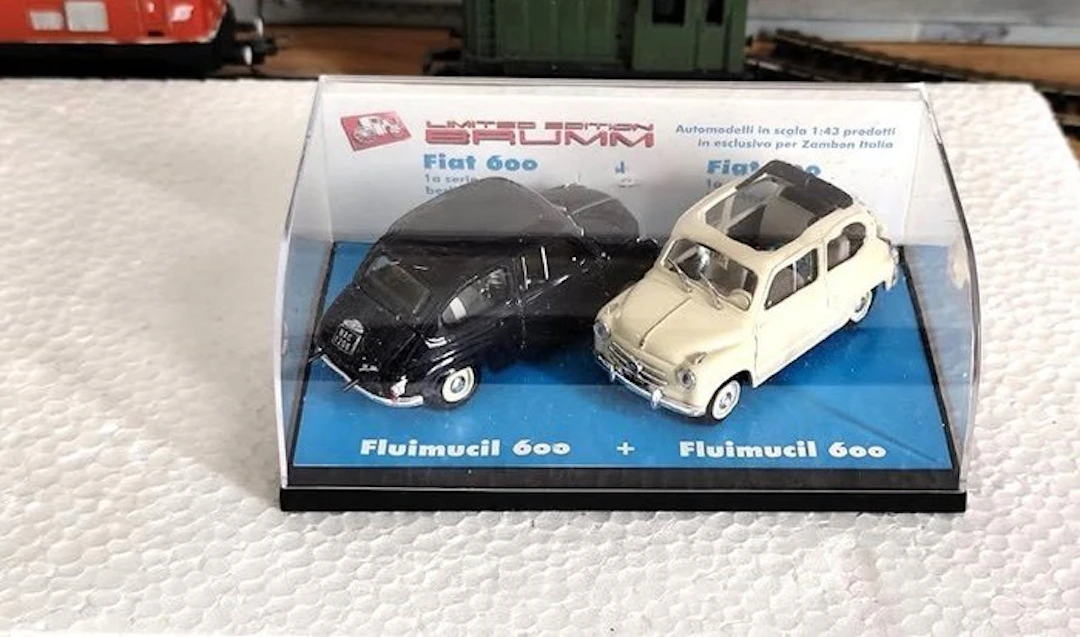 Brumm - Model car (2) - Fiat 600 - Fluimucil 600 (set...