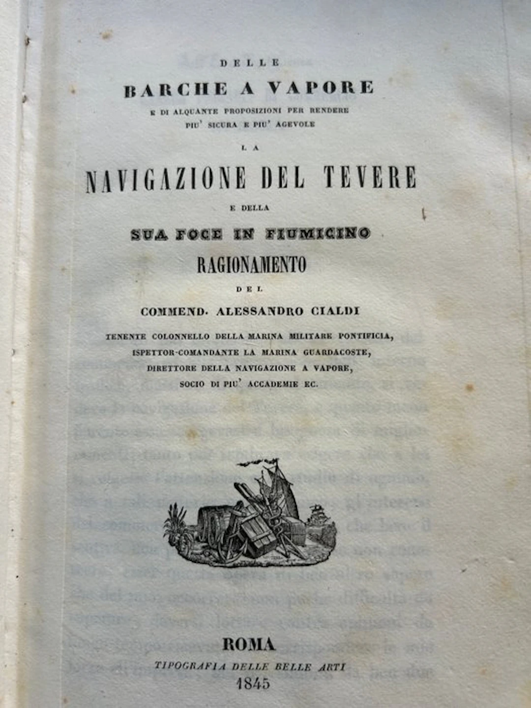 Alessandro Cialdi (1807-1887) - Delle Barche a Vapore e...