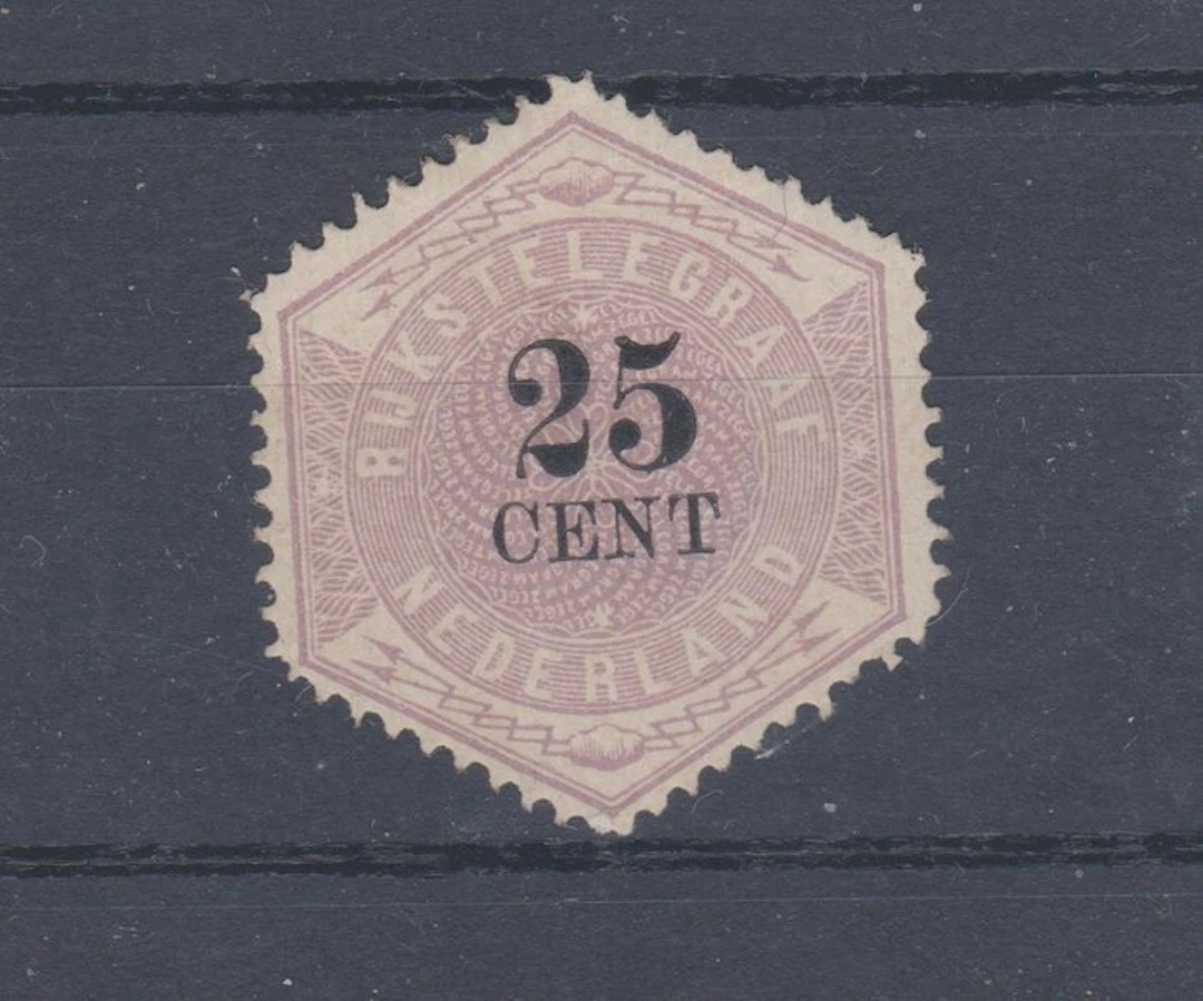 Netherlands 1877/1903 - 25-cent Telegram stamp with small...