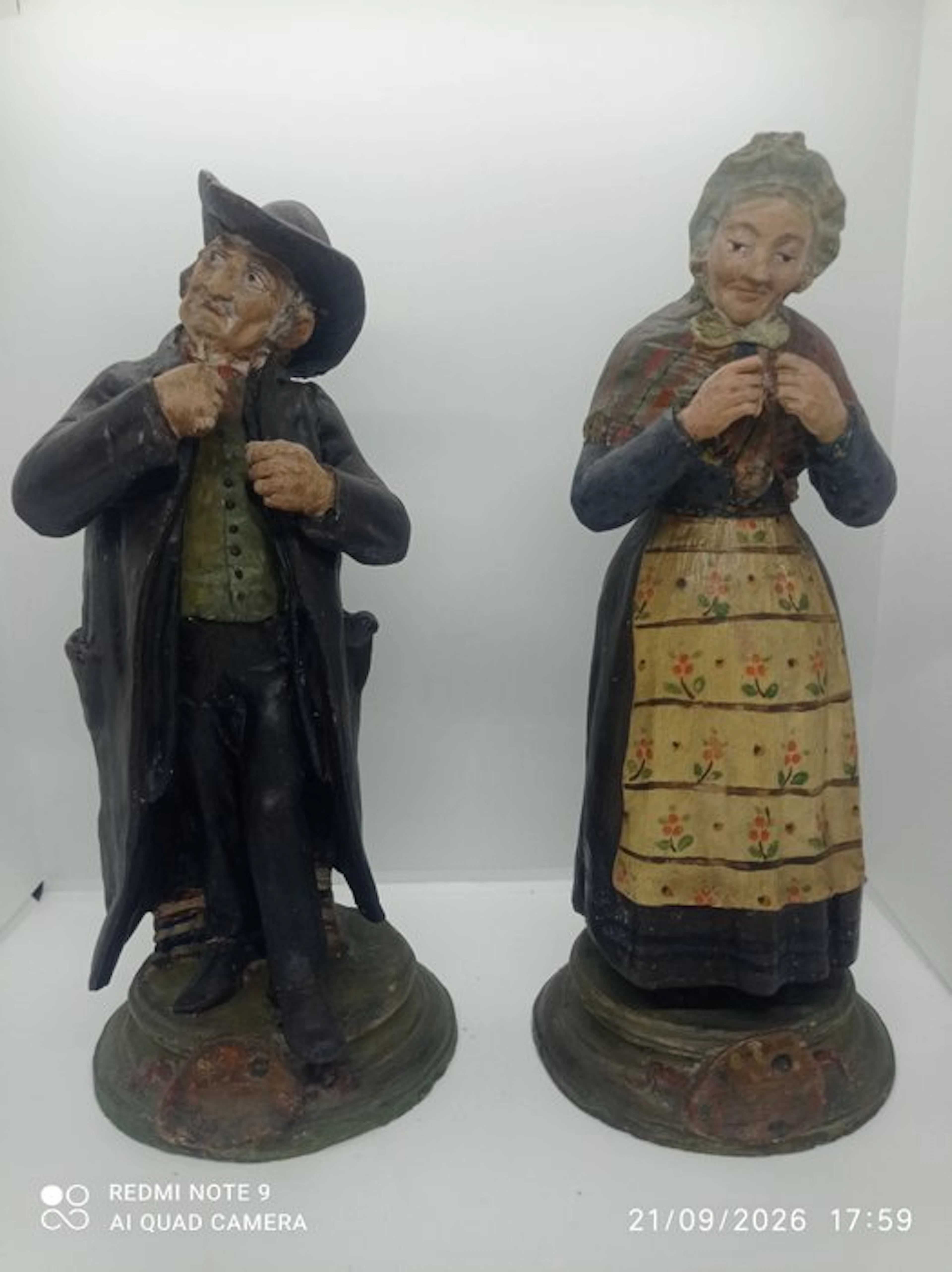 Sculpture, Due figure in terracotta - 31 cm - Terracotta