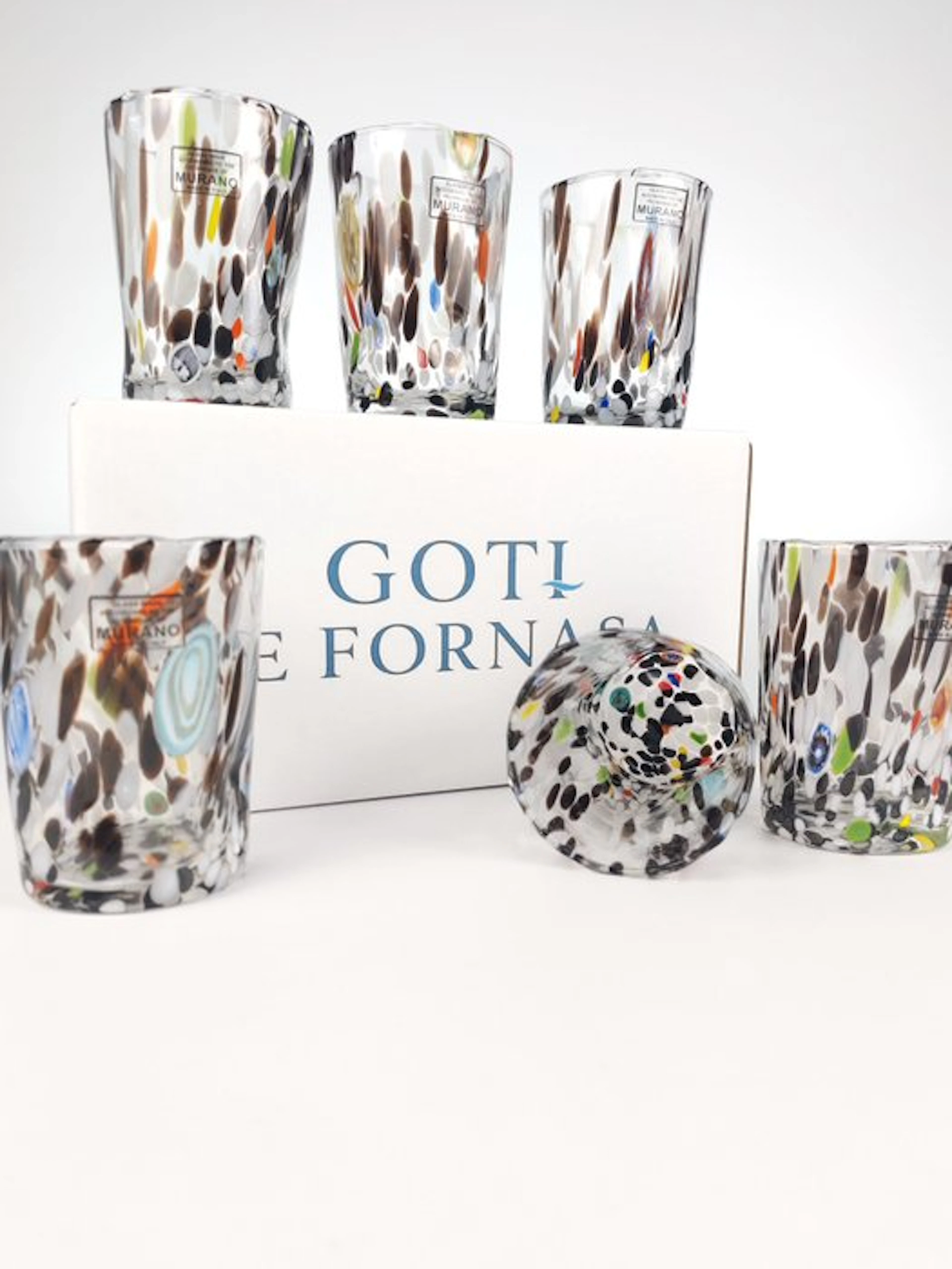 LAGUNA - Drinking service (6) - Murano glass - 6 Drops of ForNASA