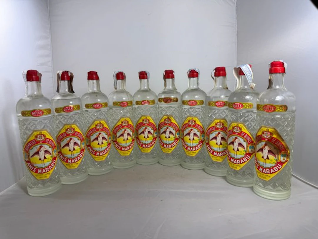 Bernaldo de Quirós - Anís Marabú - Asturias - b. 1980s - 1.0 Litre - 10 bottles