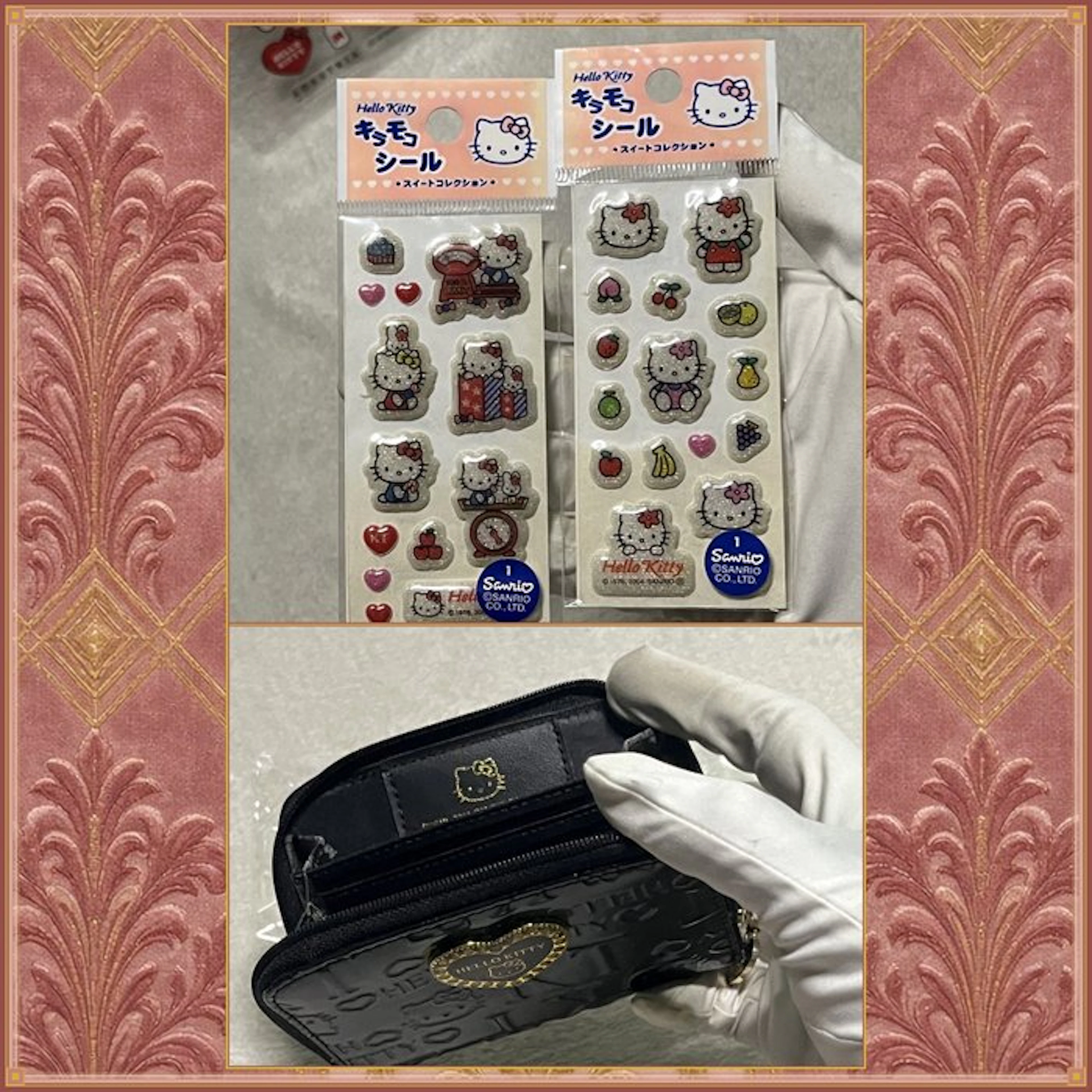 SUPER RARE VINTAGE SANRIO 1976-2004-2011 STICKERS & WALLET SET - Toy - Japan