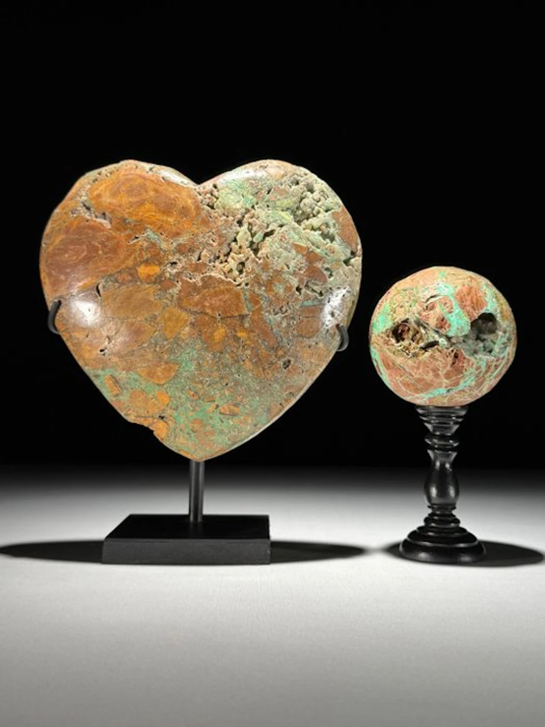 NO RESERVE PRICE - Wonderful Pair of Green Smithsonite...