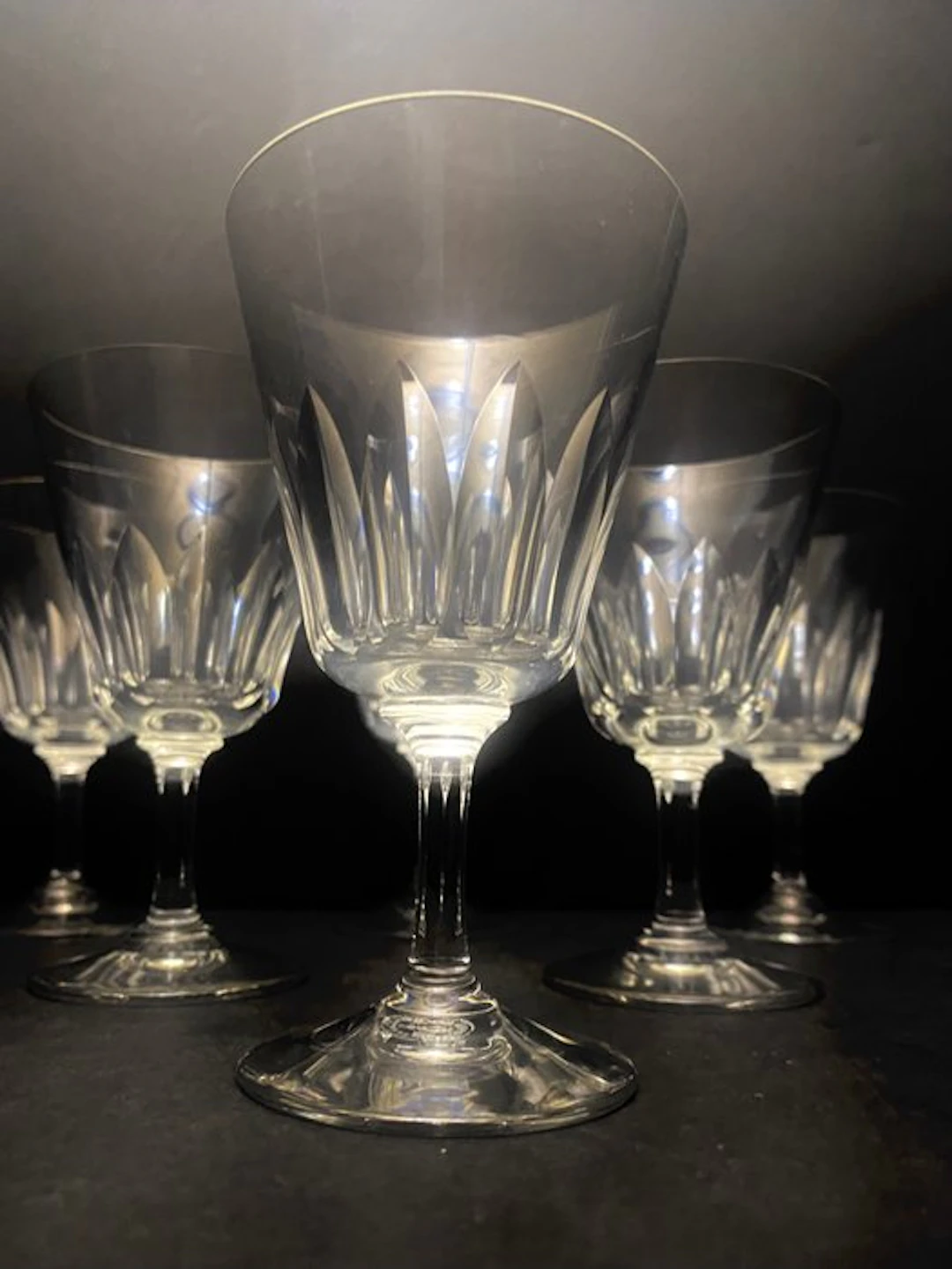 Baccarat, Cristal tallee - Wine glass (6) - Crystal