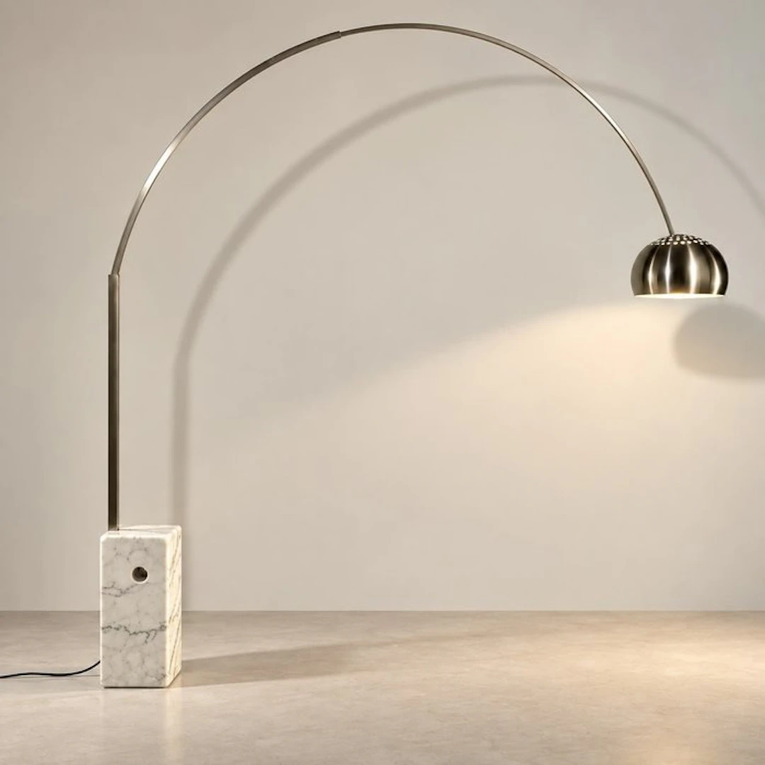 Flos - Achille Castiglioni - Arched floor lamp - Arco - Carrara marble