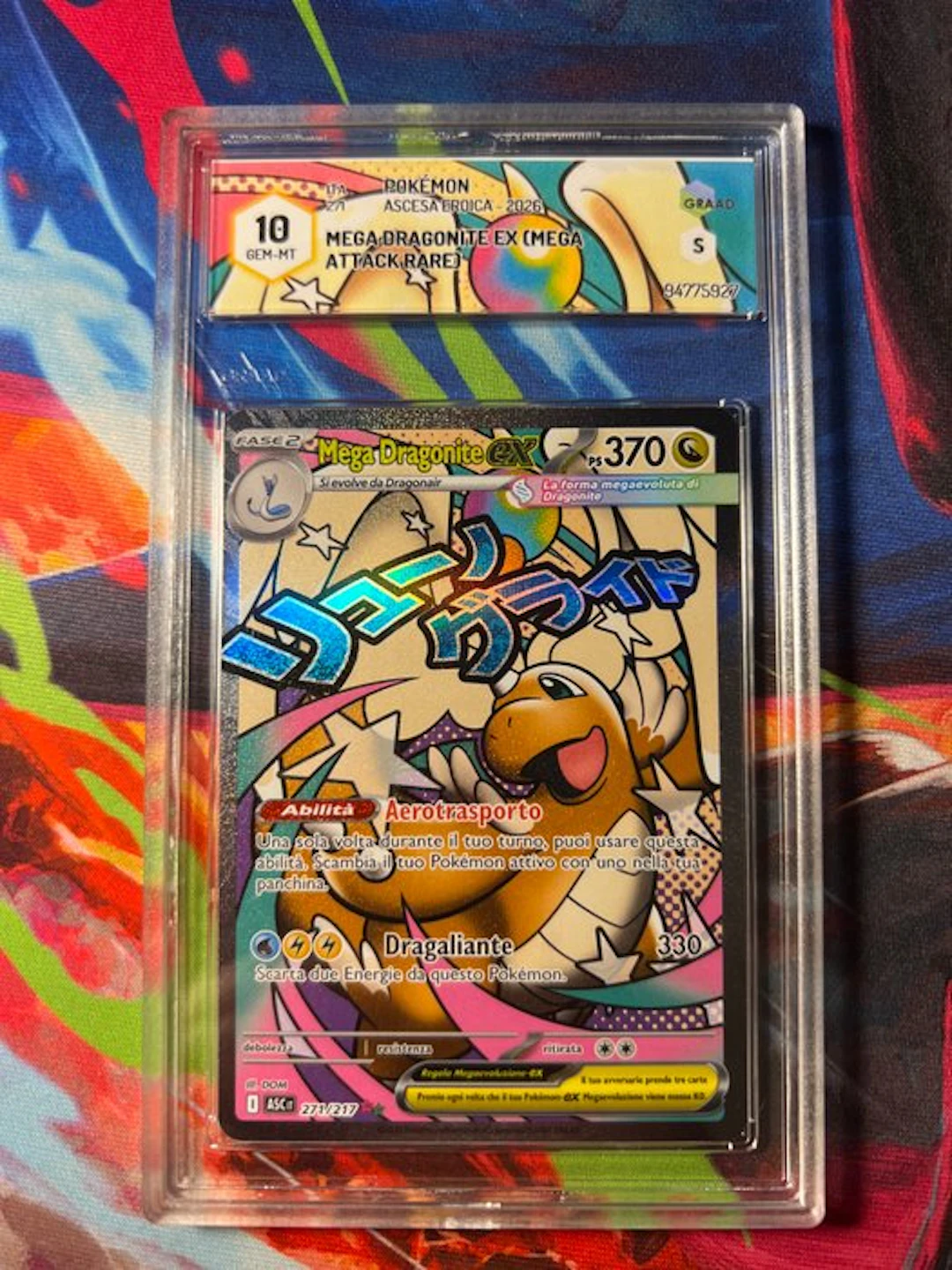Pokémon - 1 Graded card - Dragonite 271/217 Full art
