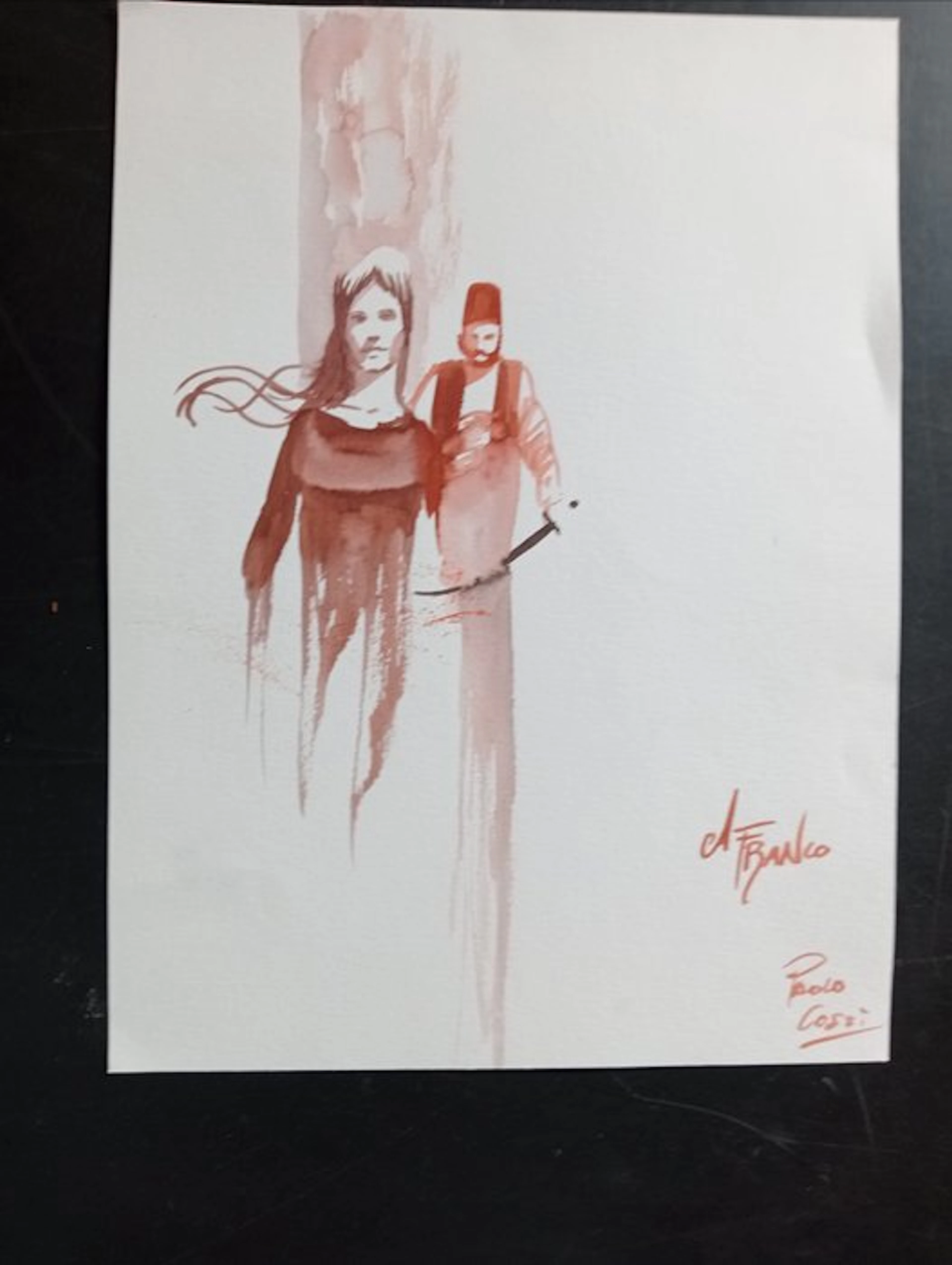 Cossi, Paolo - 1 Original colour drawing - Il Grande Male...